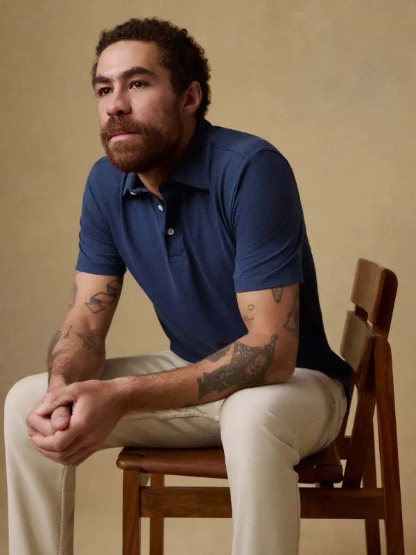 Short-Sleeve Movement™ Polo - Great Falls Heather sold by Faherty