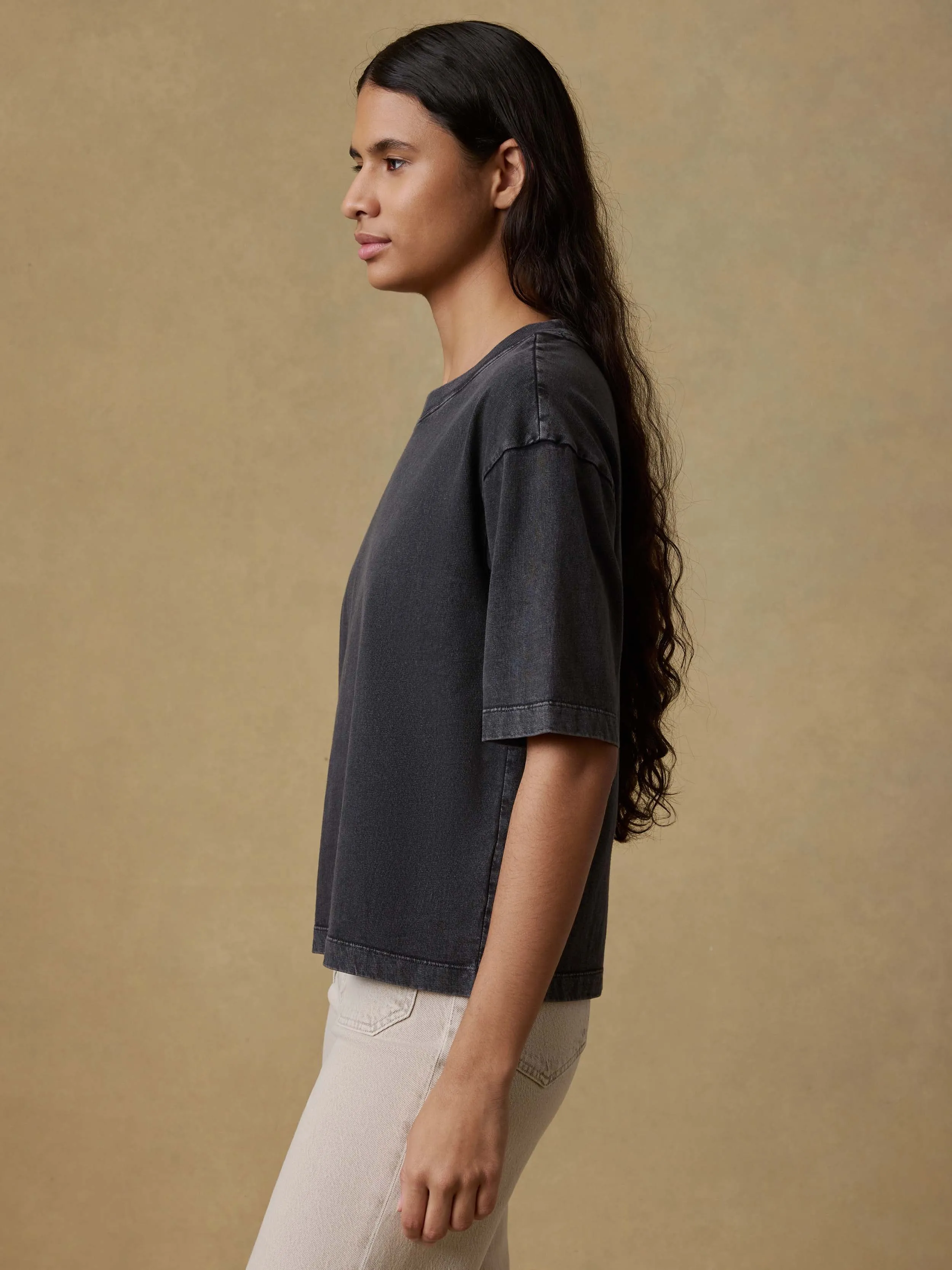 Recycled Cotton Vintage Tee - Washed Black sold by Faherty product image thumbnail 4