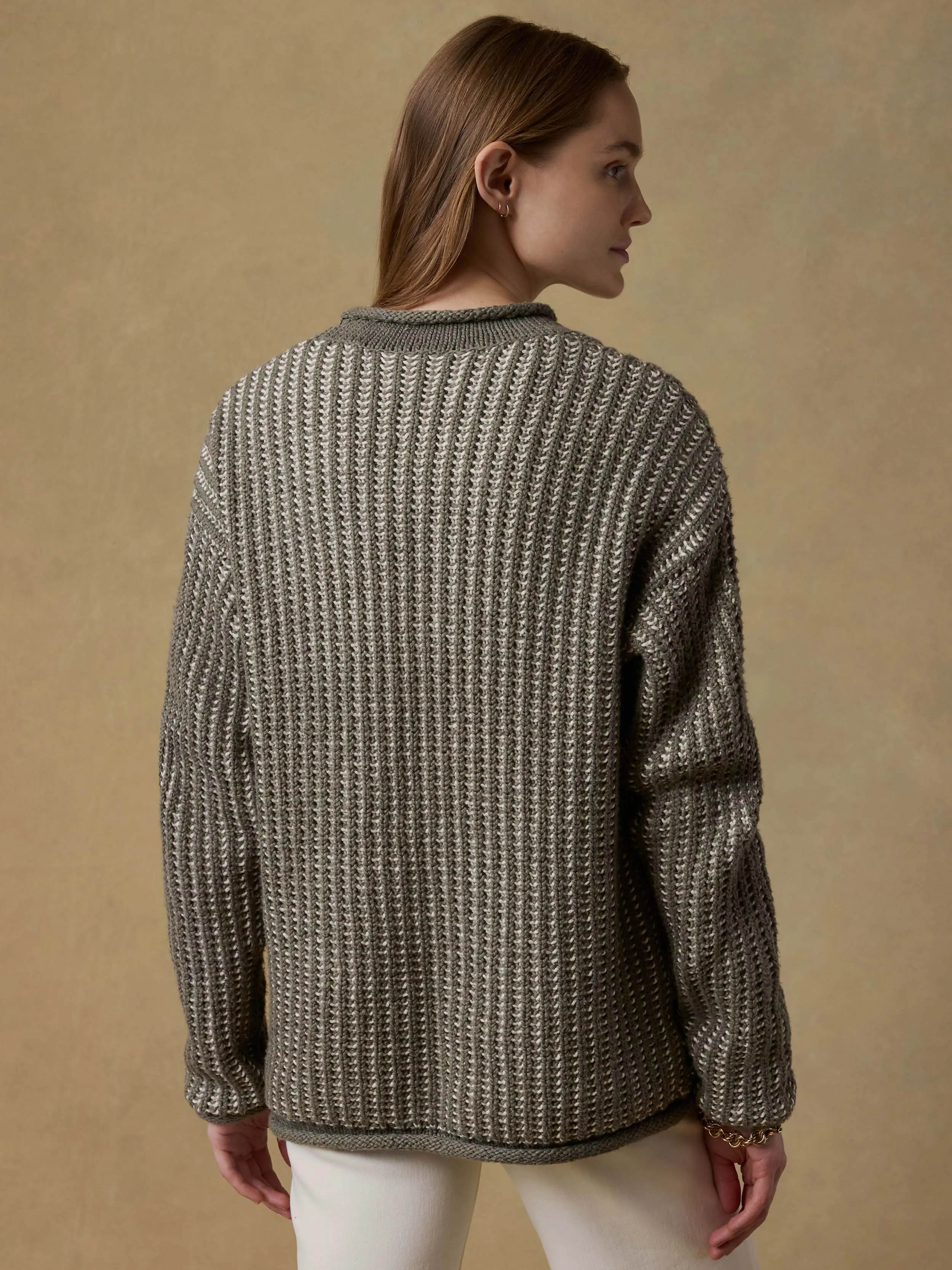 Heirloom Cotton Rollneck Sweater - Olive sold by Faherty product image thumbnail 5