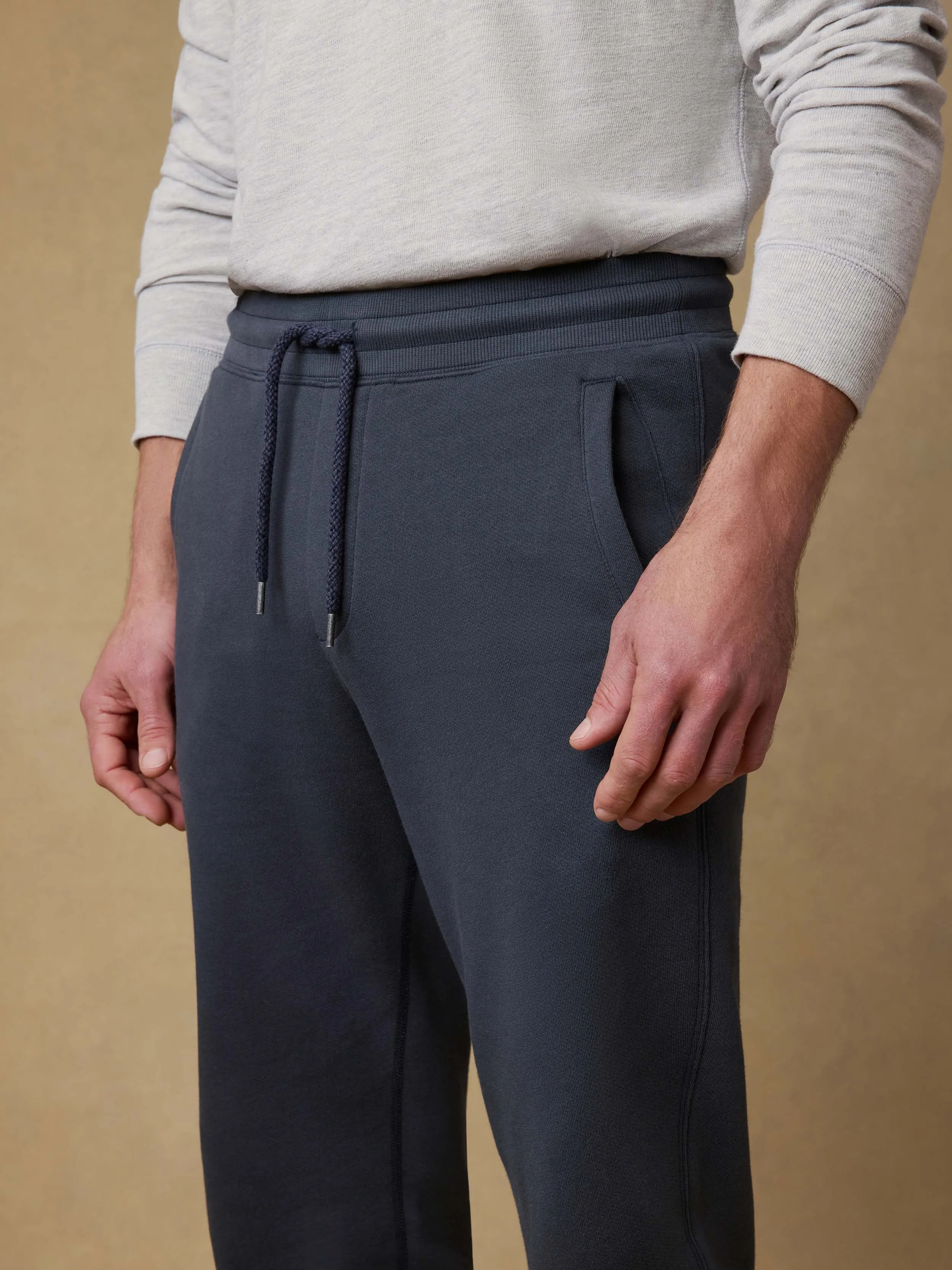 High Standard Fleece Sweatpant - Blue Nights sold by Faherty product image thumbnail 5