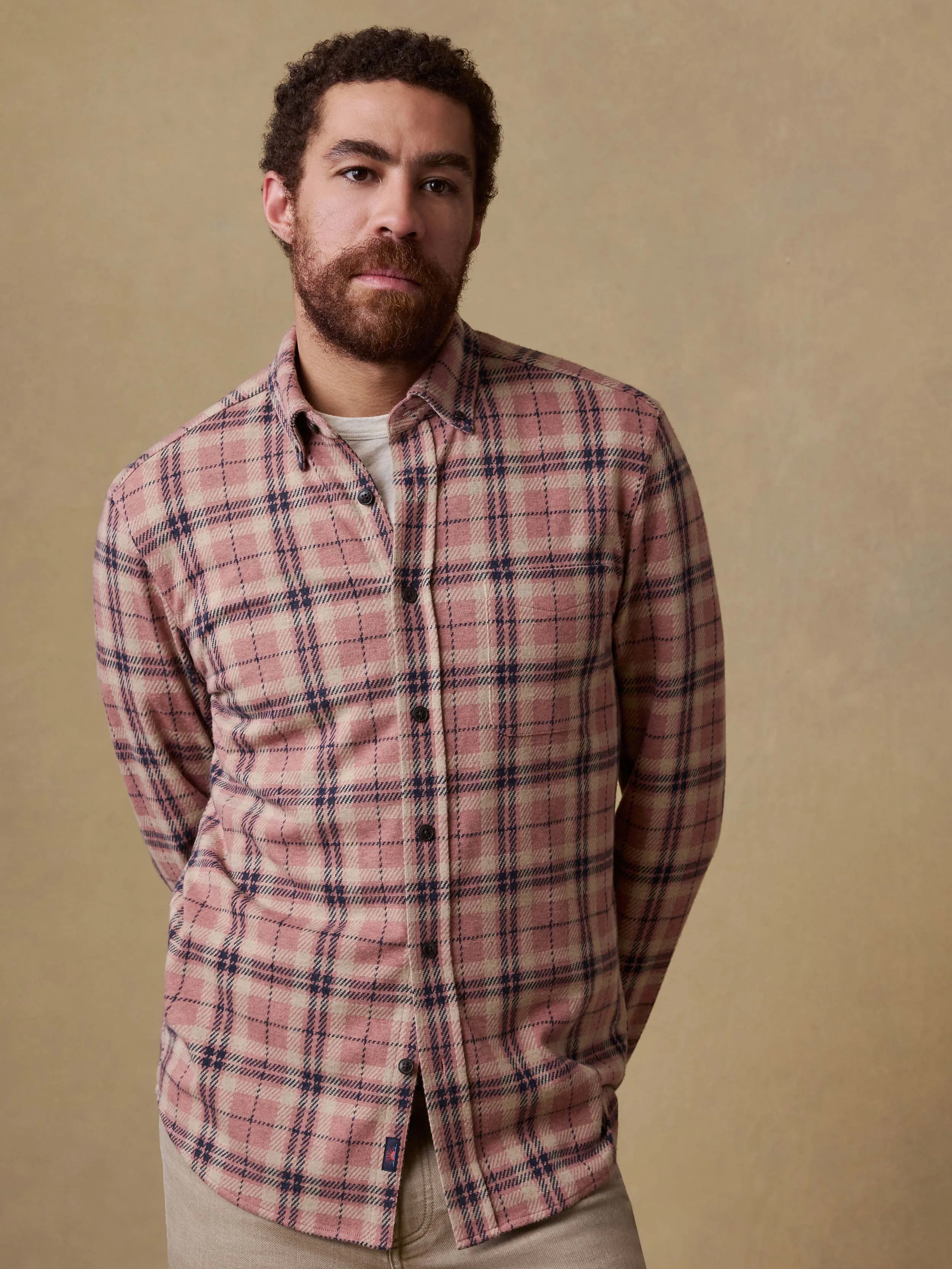 Legend™ Sweater Shirt (Single Pocket) - Sienna Night Plaid sold by Faherty product image thumbnail 2