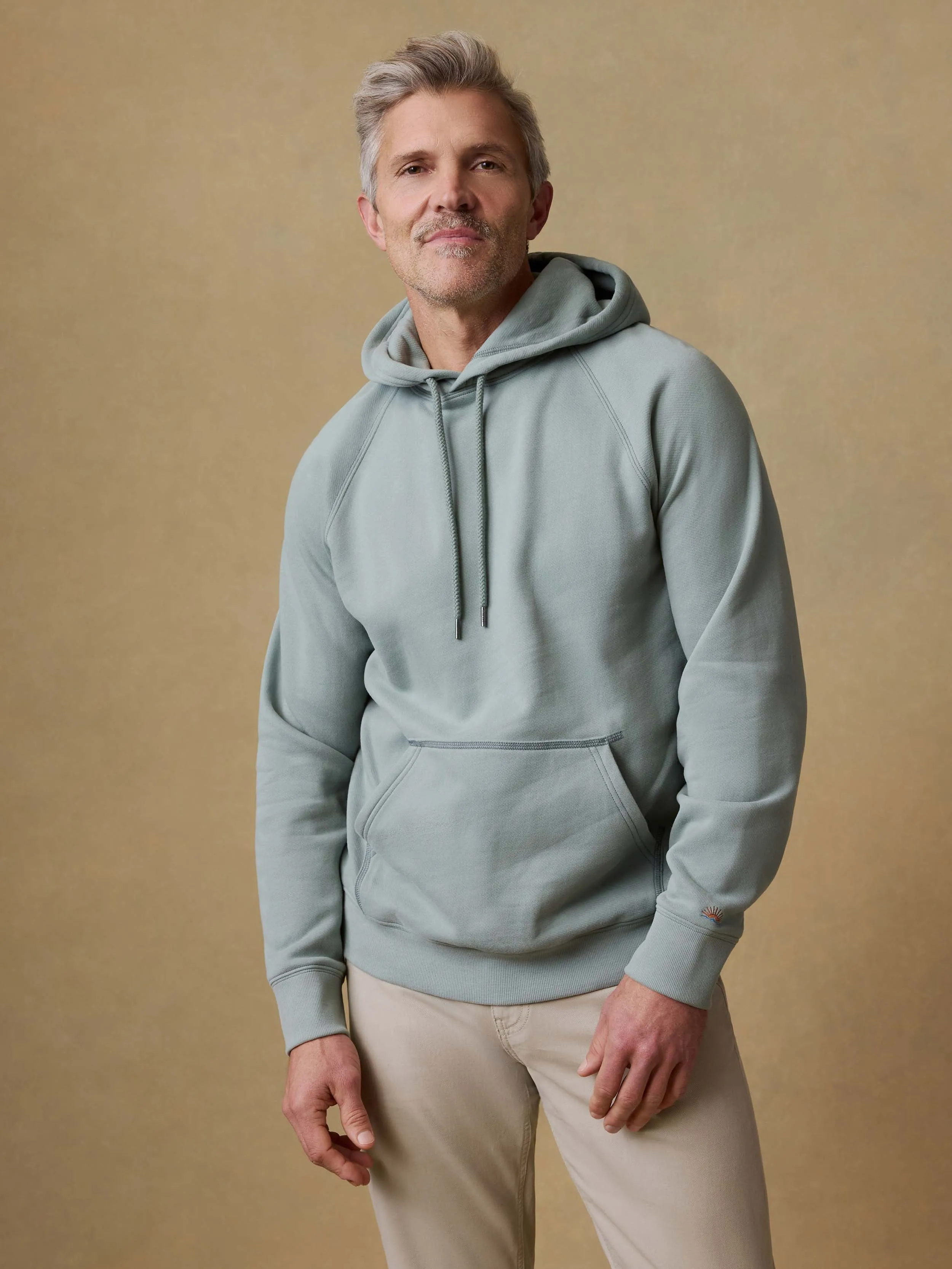 High Standard Fleece Hoodie - Aspen Green sold by Faherty