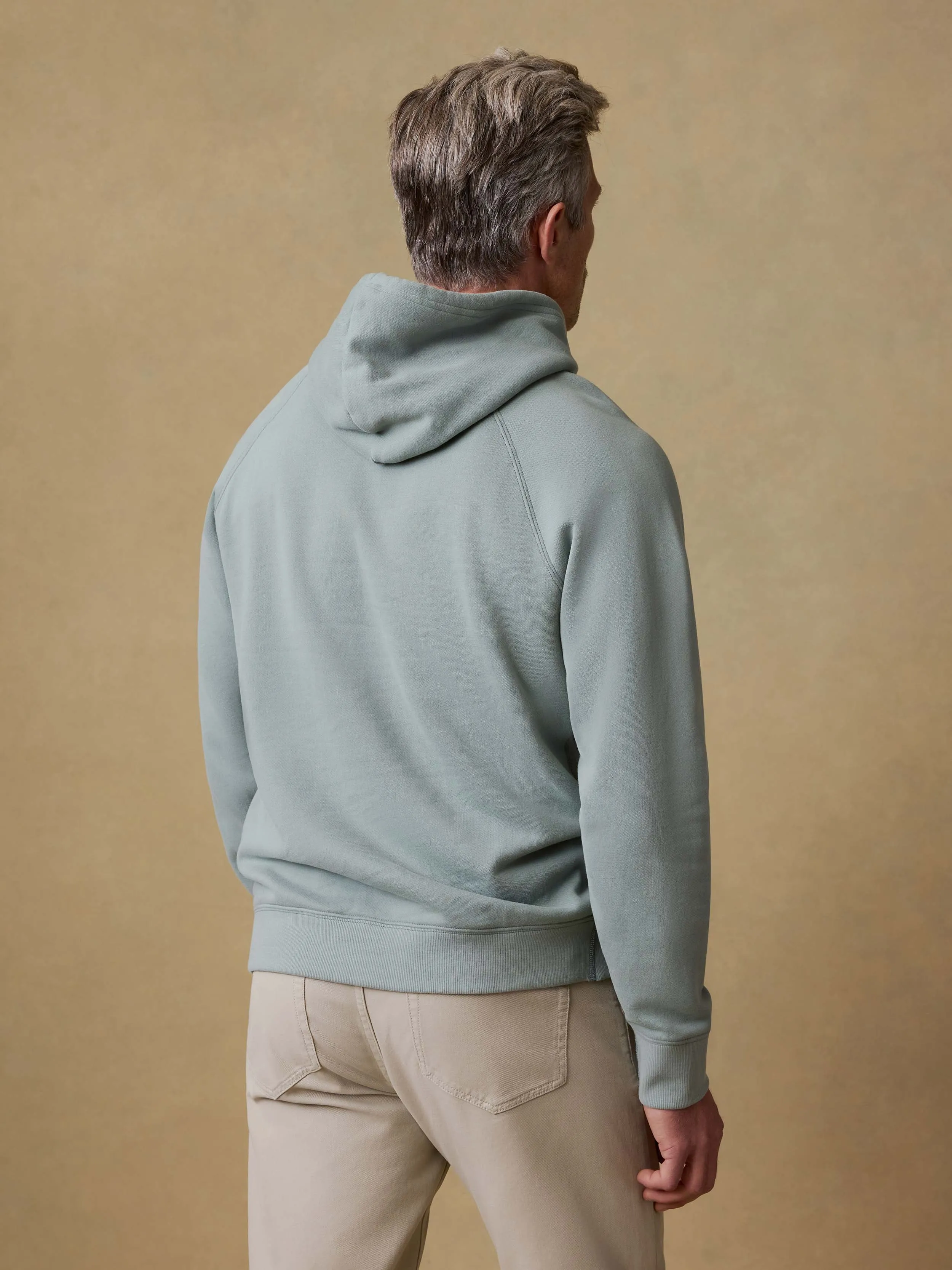 High Standard Fleece Hoodie - Aspen Green sold by Faherty product image thumbnail 3