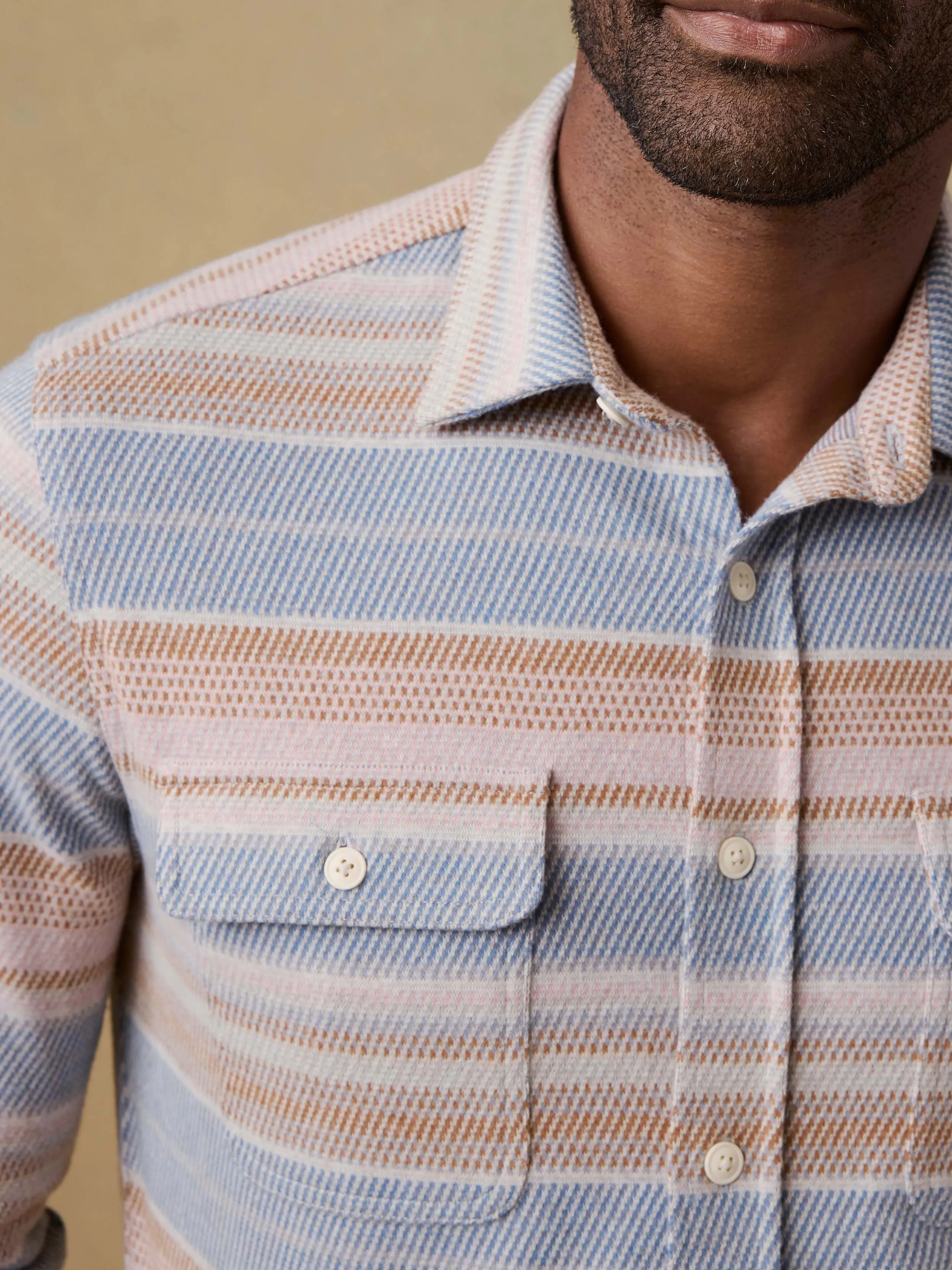 Legend™ Sweater Shirt - Isle Breeze Stripe sold by Faherty product image thumbnail 5
