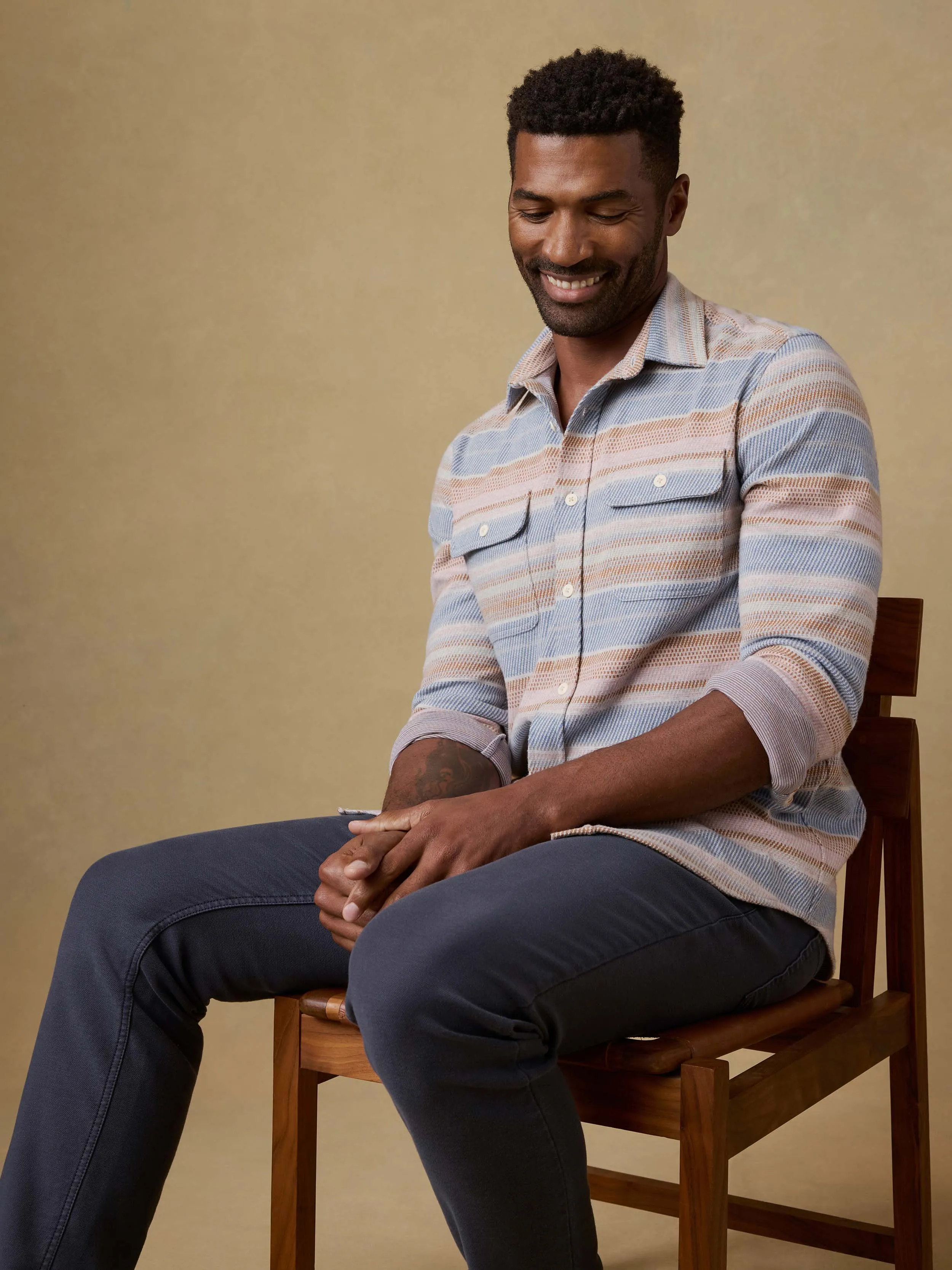 Legend™ Sweater Shirt - Isle Breeze Stripe sold by Faherty product image thumbnail 2