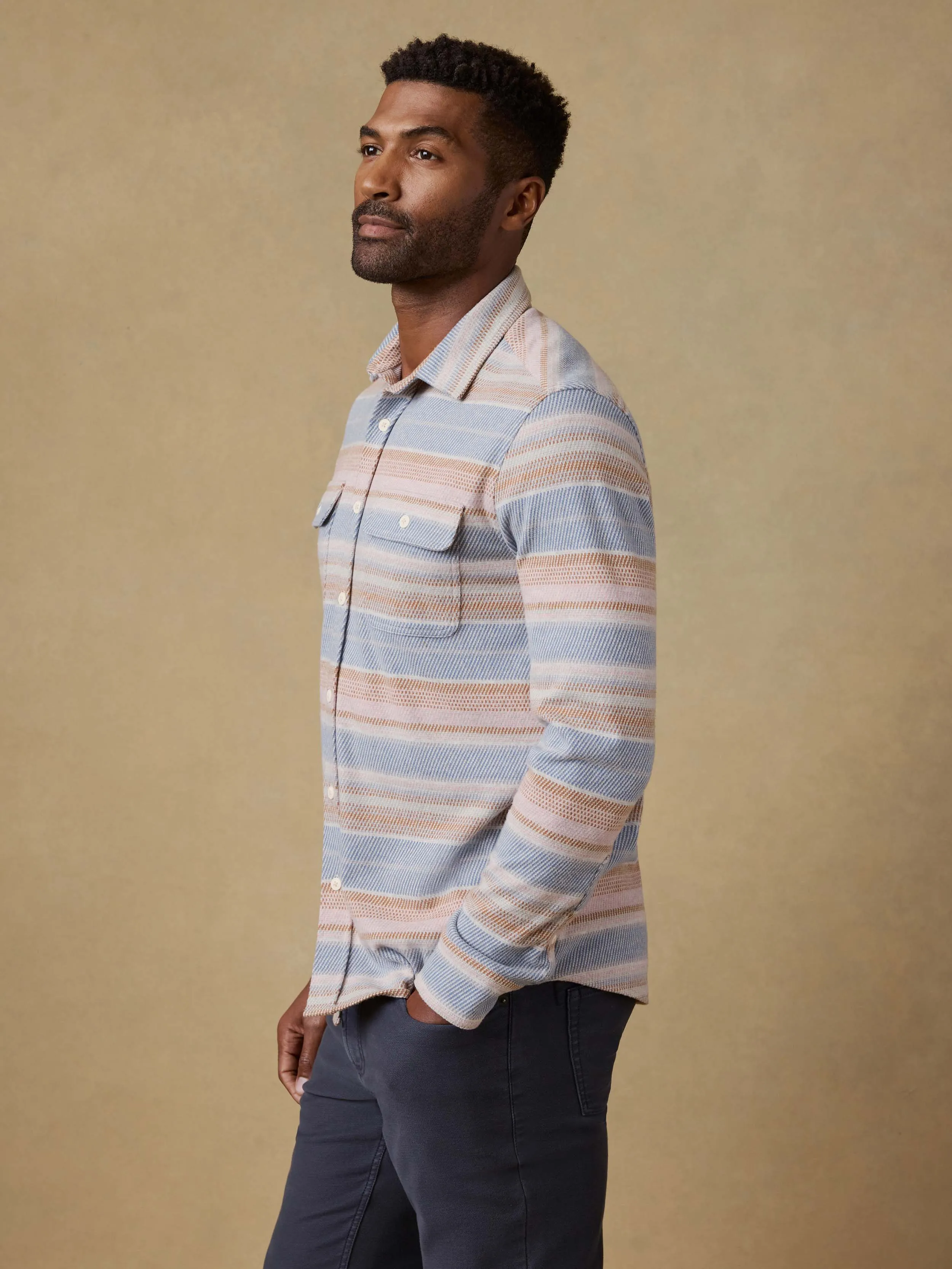 Legend™ Sweater Shirt - Isle Breeze Stripe sold by Faherty product image thumbnail 4