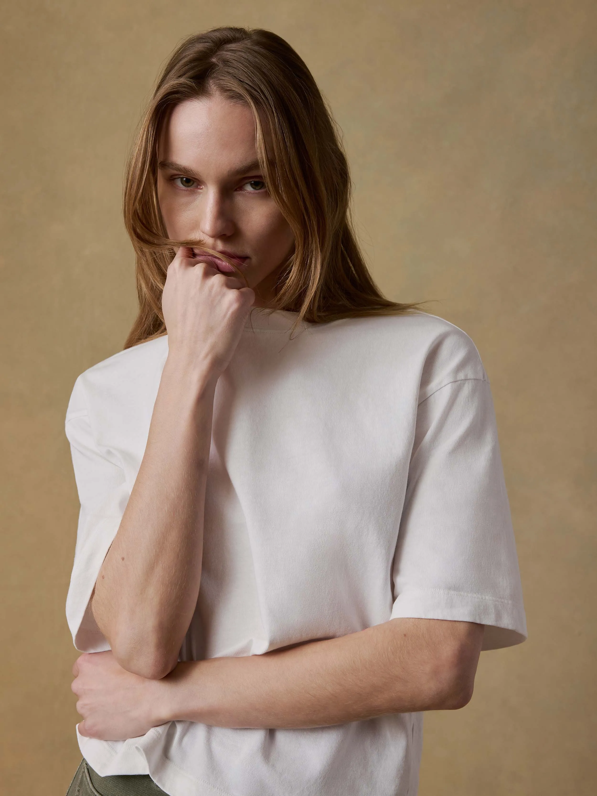 Recycled Cotton Vintage Tee - White sold by Faherty product image thumbnail 3