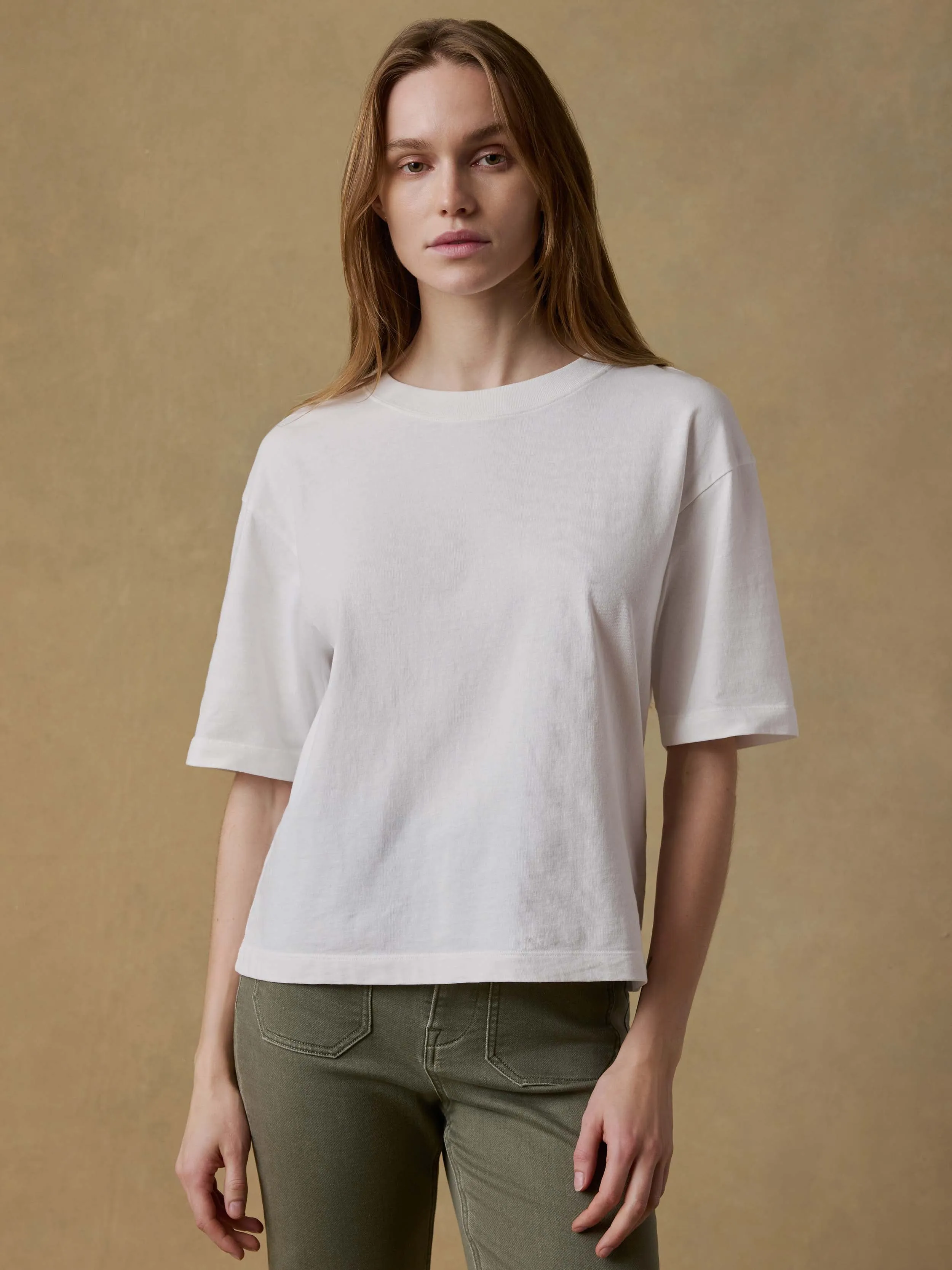 Recycled Cotton Vintage Tee - White sold by Faherty product image thumbnail 2