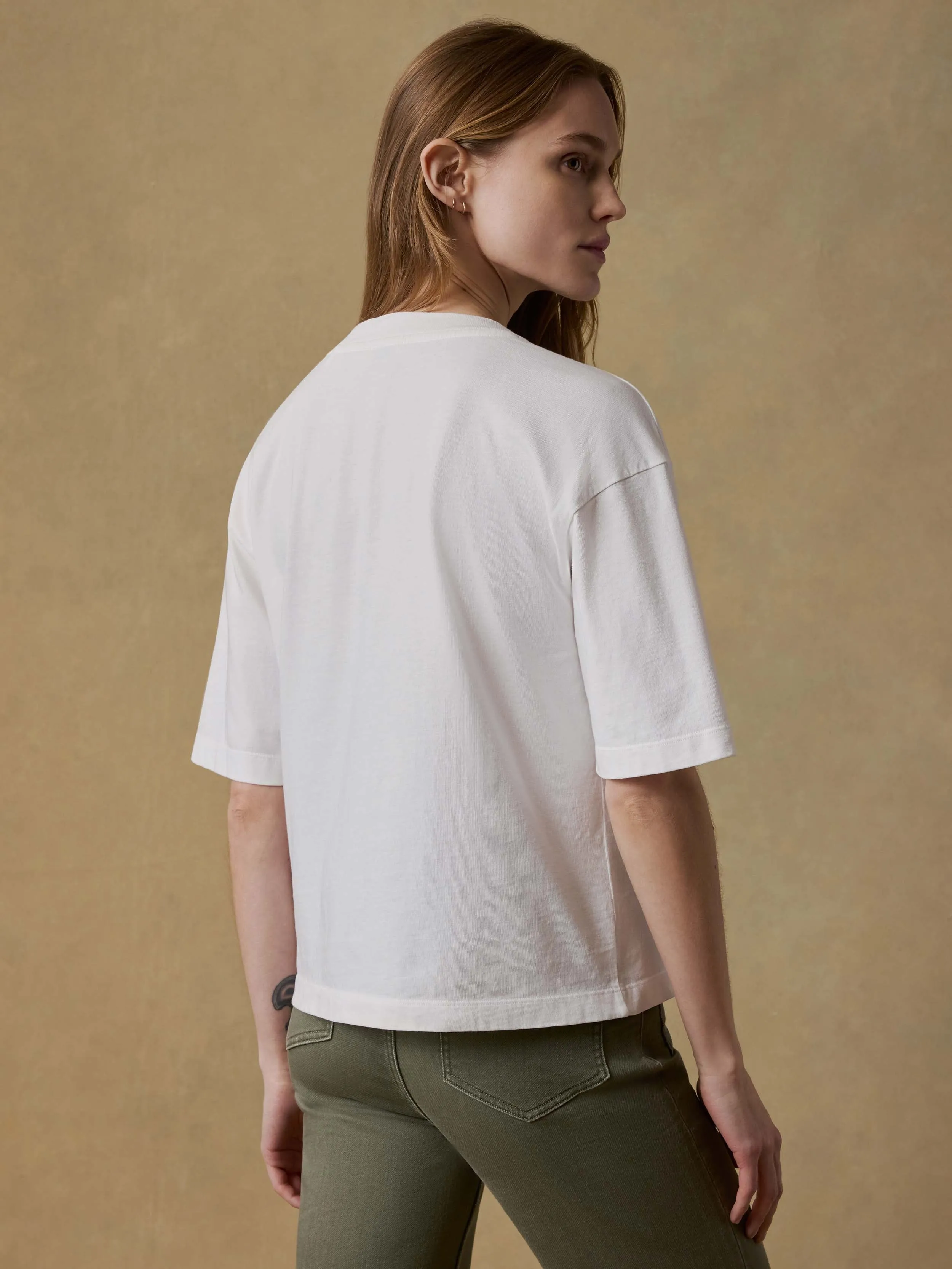 Recycled Cotton Vintage Tee - White sold by Faherty product image thumbnail 4