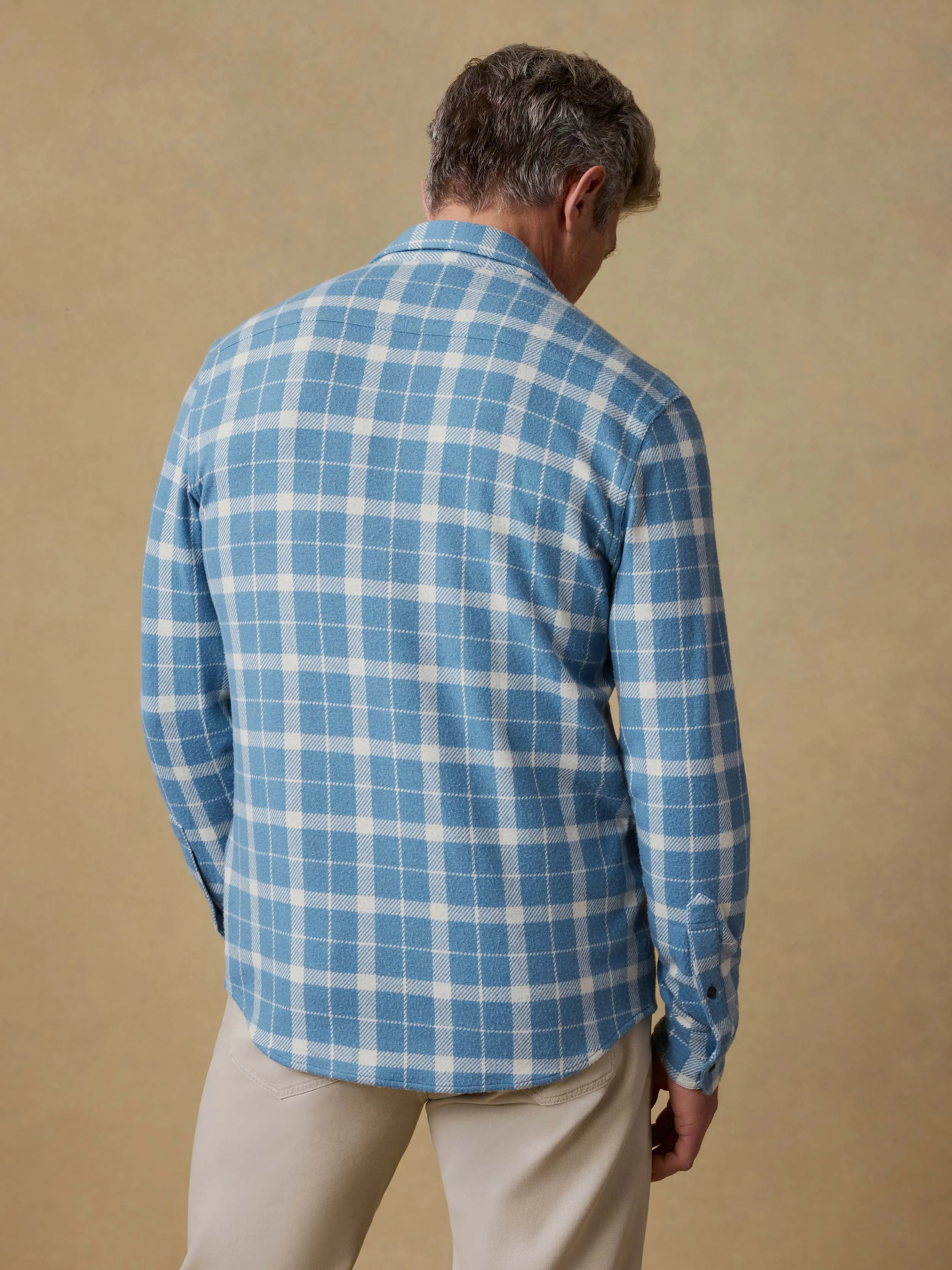 Legend™ Sweater Shirt - Blue Landing Plaid sold by Faherty product image thumbnail 3