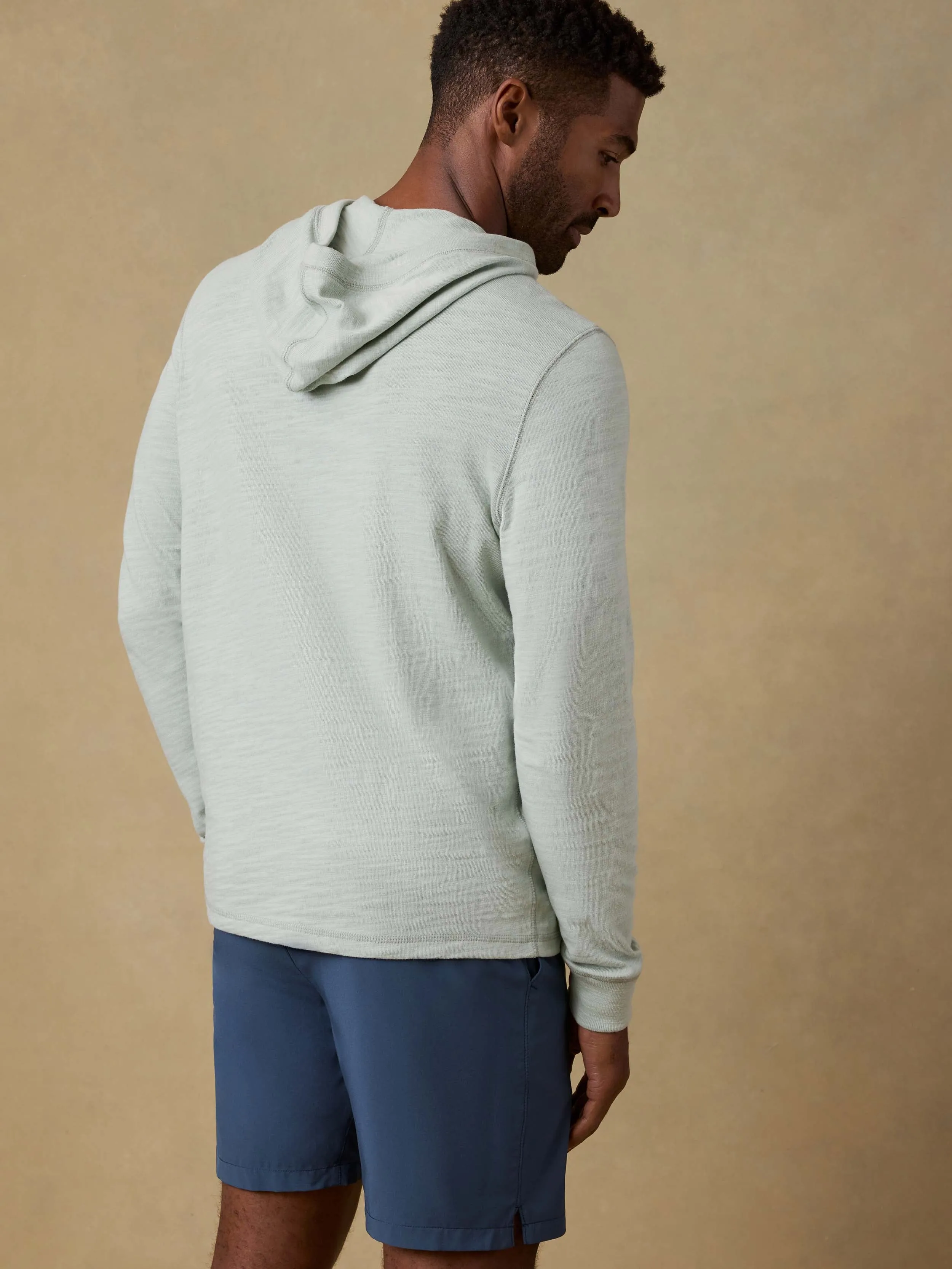 Sunwashed Midweight Organic Hoodie - Sea Break sold by Faherty product image thumbnail 3