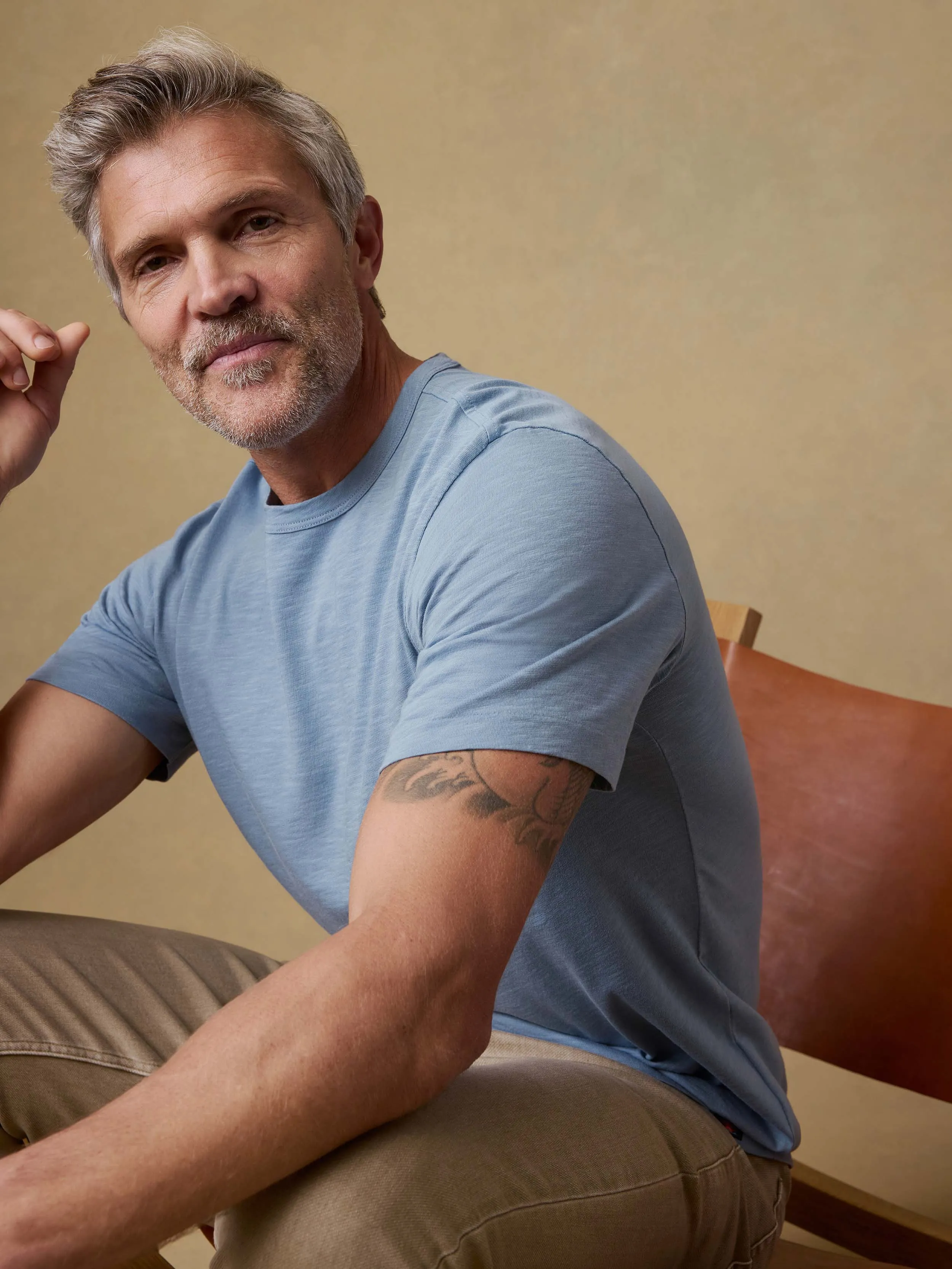 Sunwashed Regenerative Tee - Crystal Cascade sold by Faherty product image thumbnail 4