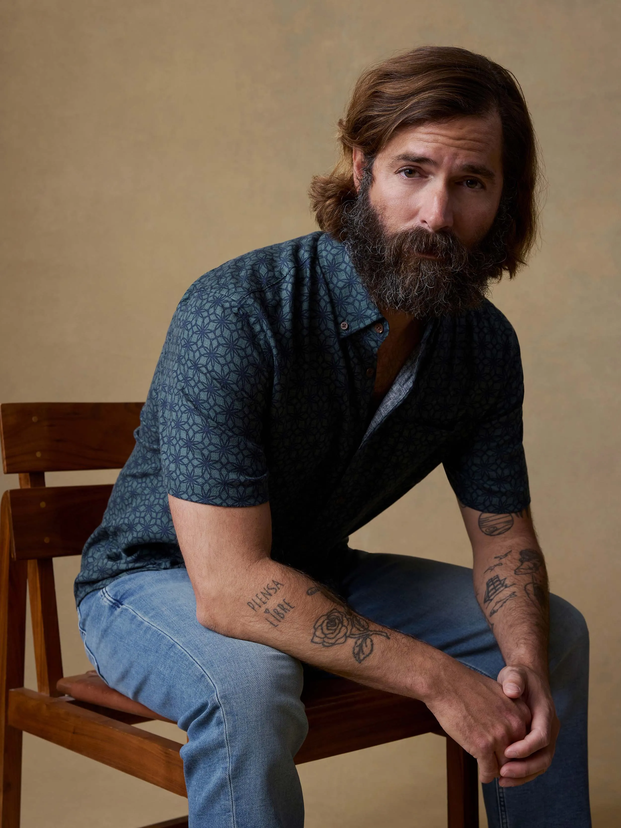 Short-Sleeve Breeze Shirt - Spruce Lotus Tile sold by Faherty product image thumbnail 2