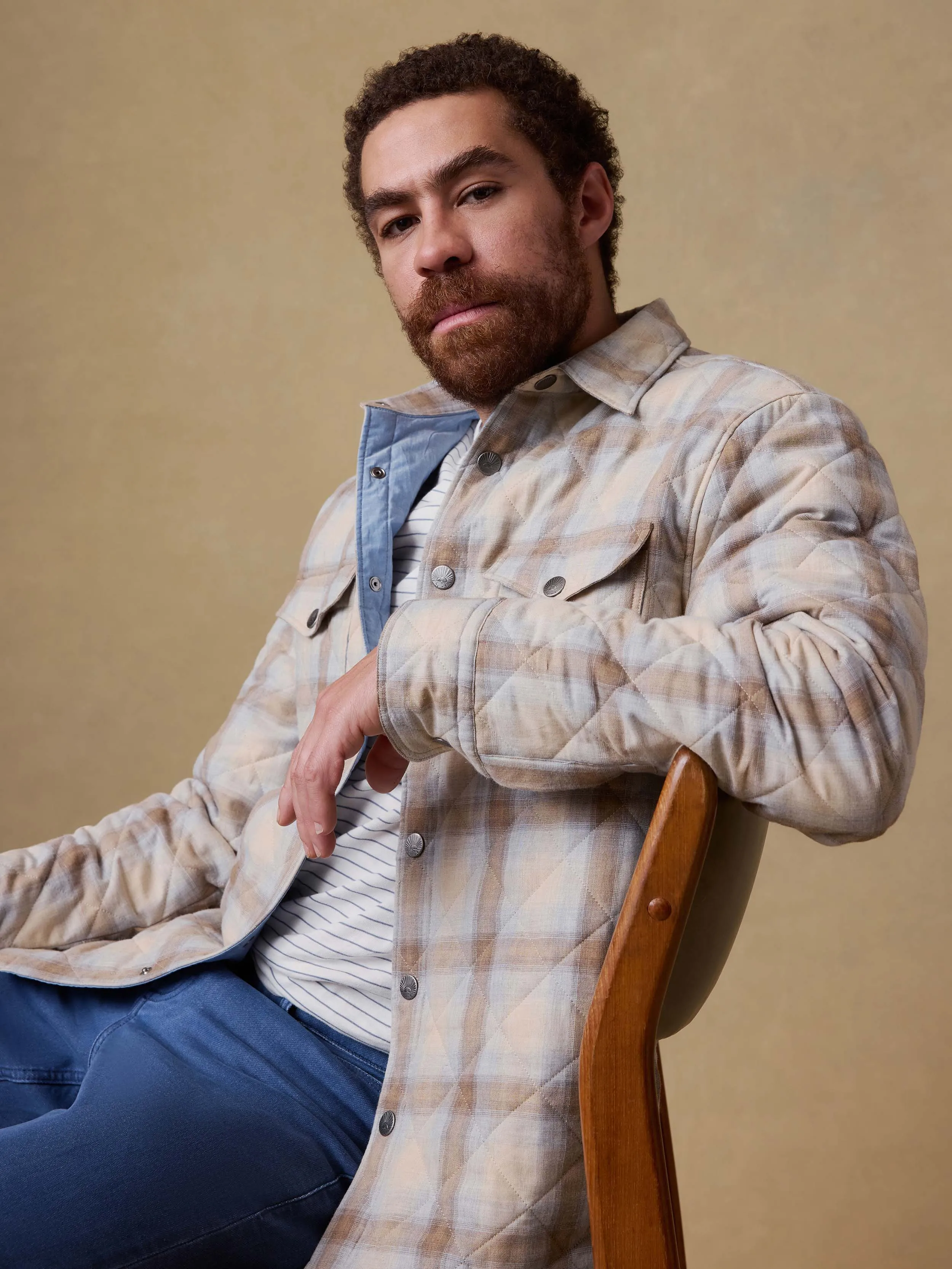 Northwoods Shirt Jacket - Boneyard Plaid sold by Faherty product image thumbnail 2