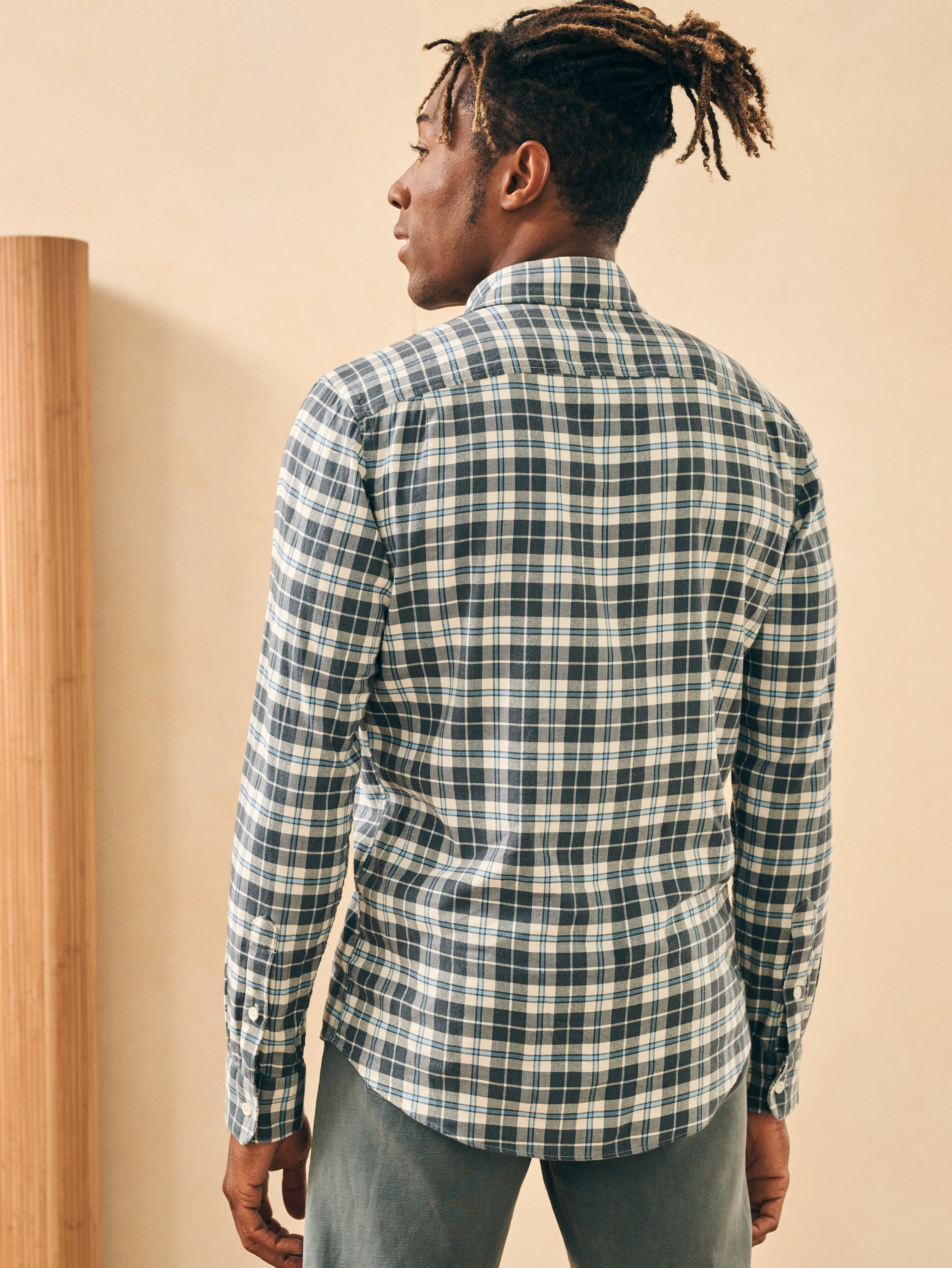 Featherweight Flannel Shirt - Key Rock Plaid sold by Faherty product image thumbnail 5