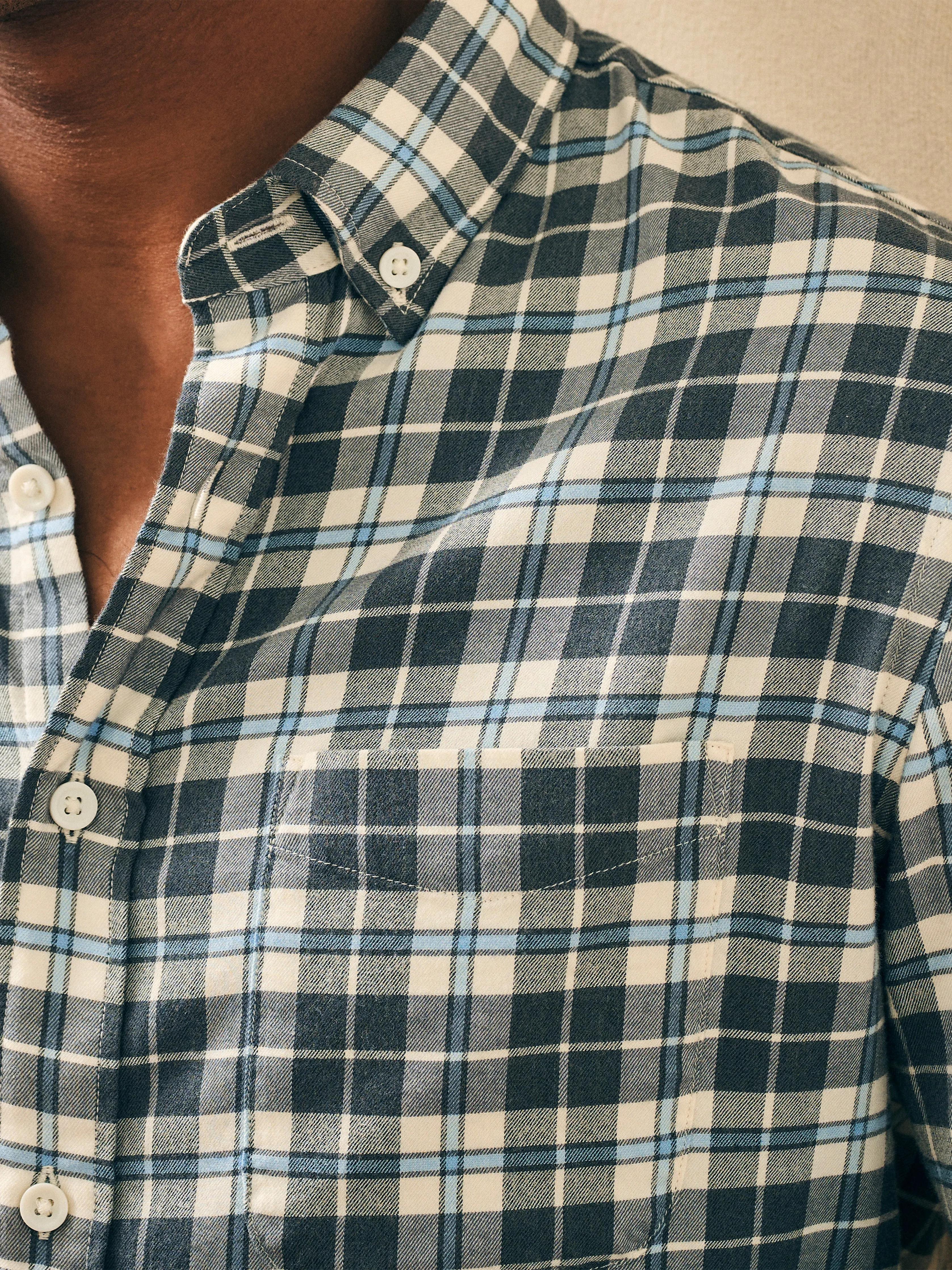 Featherweight Flannel Shirt - Key Rock Plaid sold by Faherty product image thumbnail 2