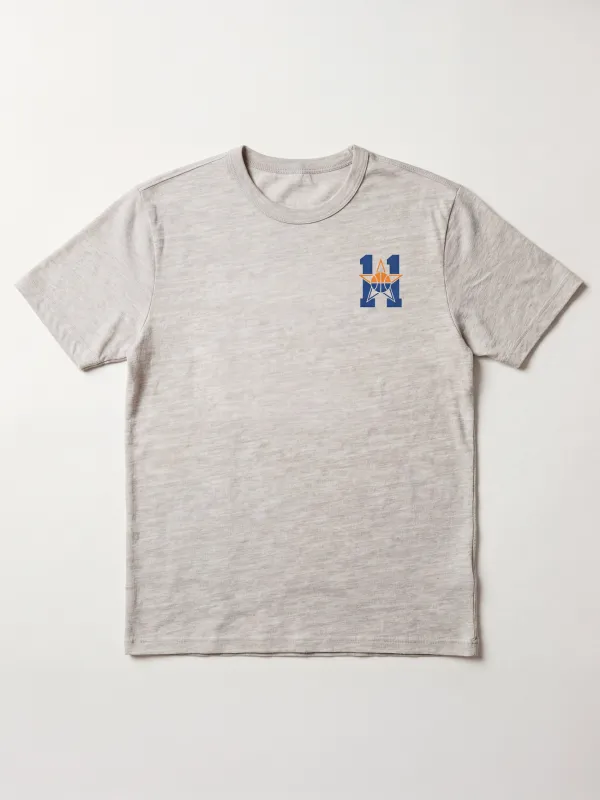 Jalen Brunson All-Star Weekend Sunwashed Tee - Island Dune Heather sold by Faherty