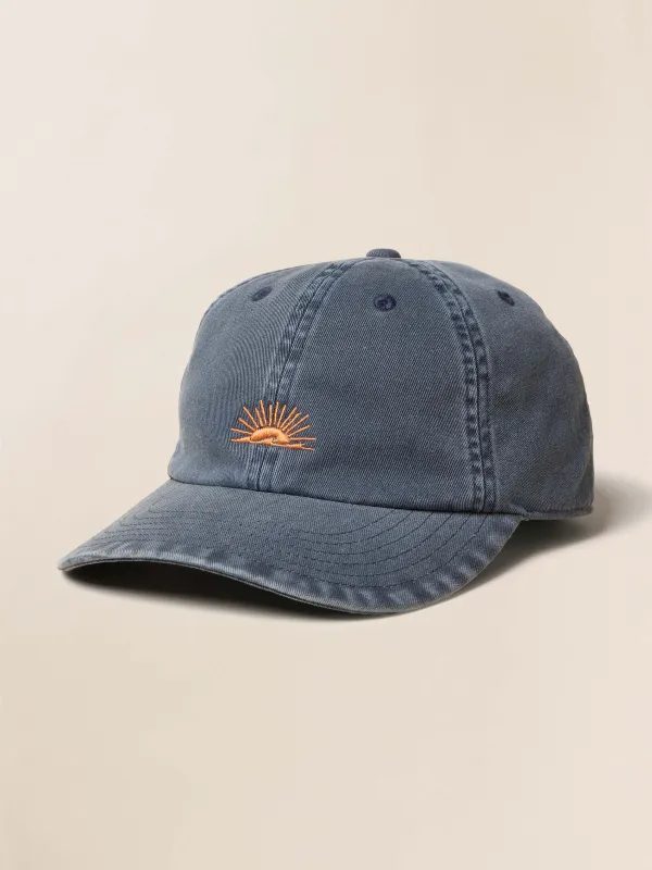 Sunwashed Twill Baseball Hat - Blue Nights sold by Faherty
