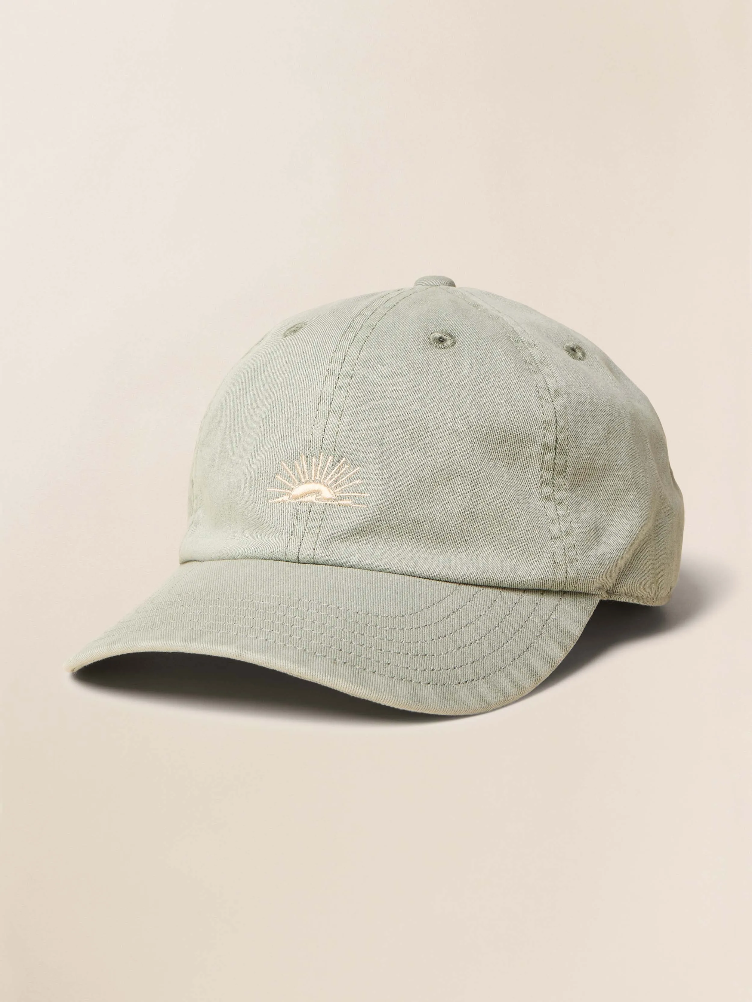 Sunwashed Twill Baseball Hat - Coastal Sage sold by Faherty