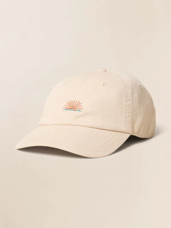 Sunwashed Twill Baseball Hat - Dusty Dune sold by Faherty