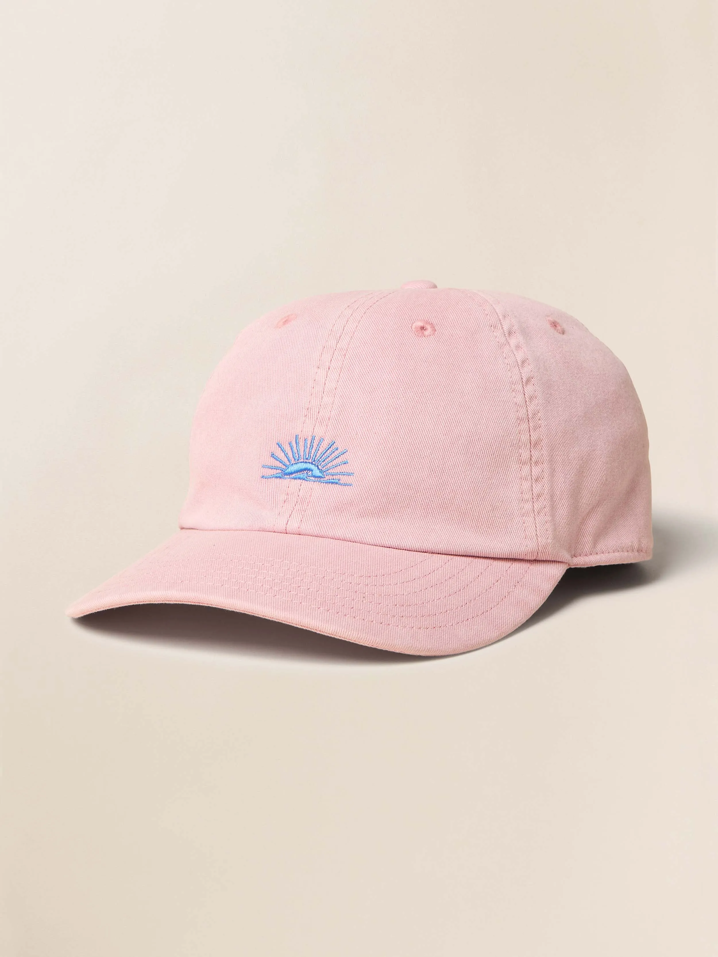 Sunwashed Twill Baseball Hat - Light Lotus sold by Faherty