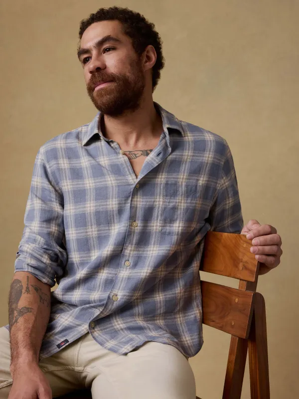 Palmetto Shirt - Shore Flint Plaid sold by Faherty