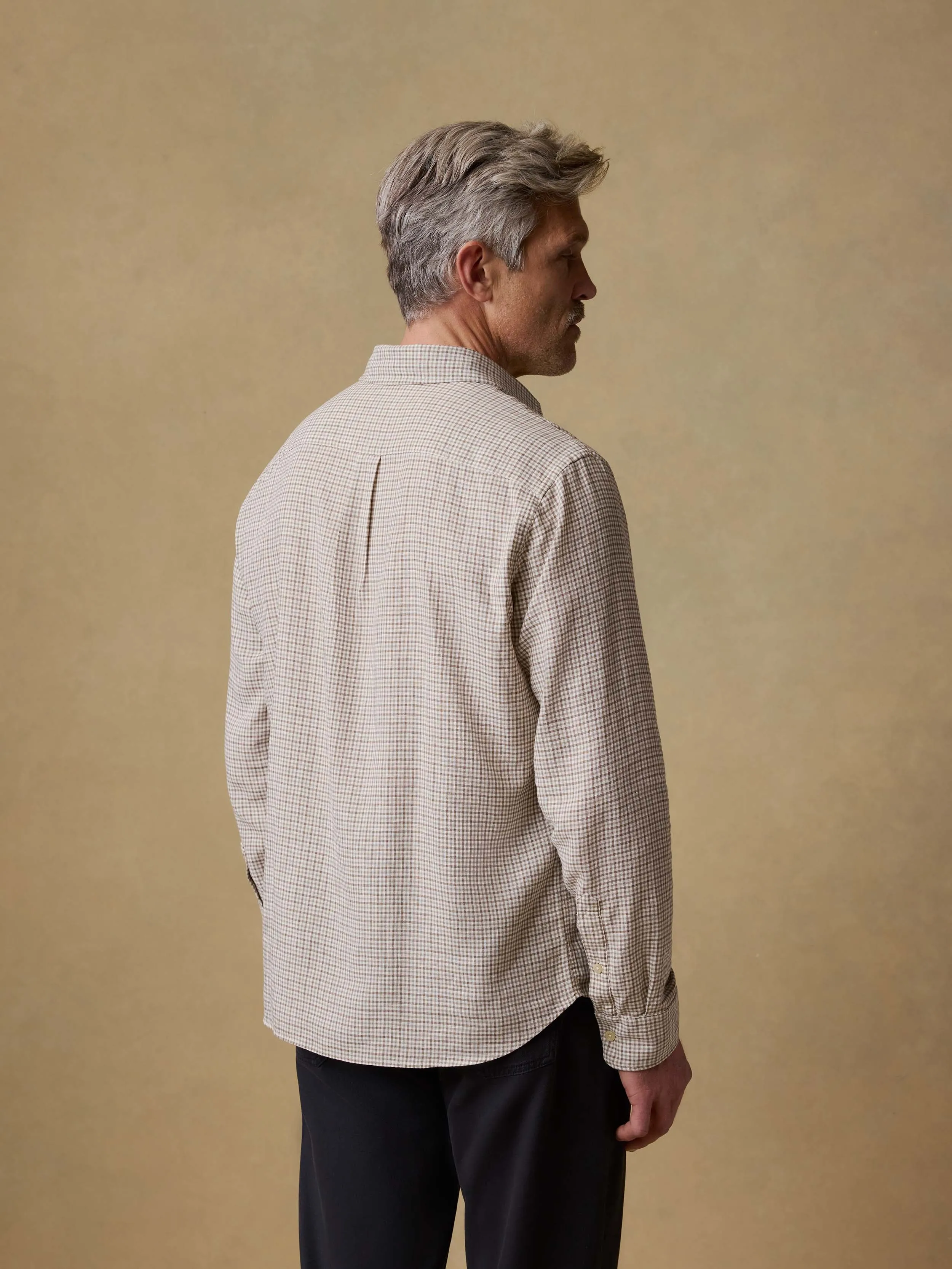 Palmetto Shirt - Stone Palm Check sold by Faherty product image thumbnail 4