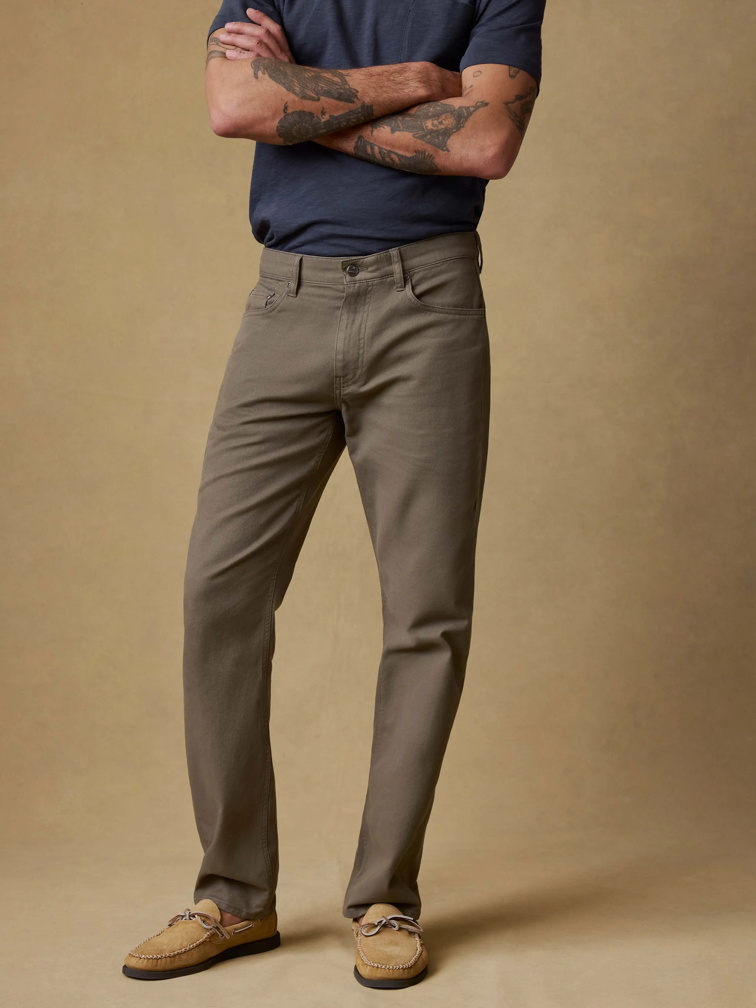 Reserve Twill 5-Pocket Pant - Cypress Mountain sold by Faherty product image thumbnail 3