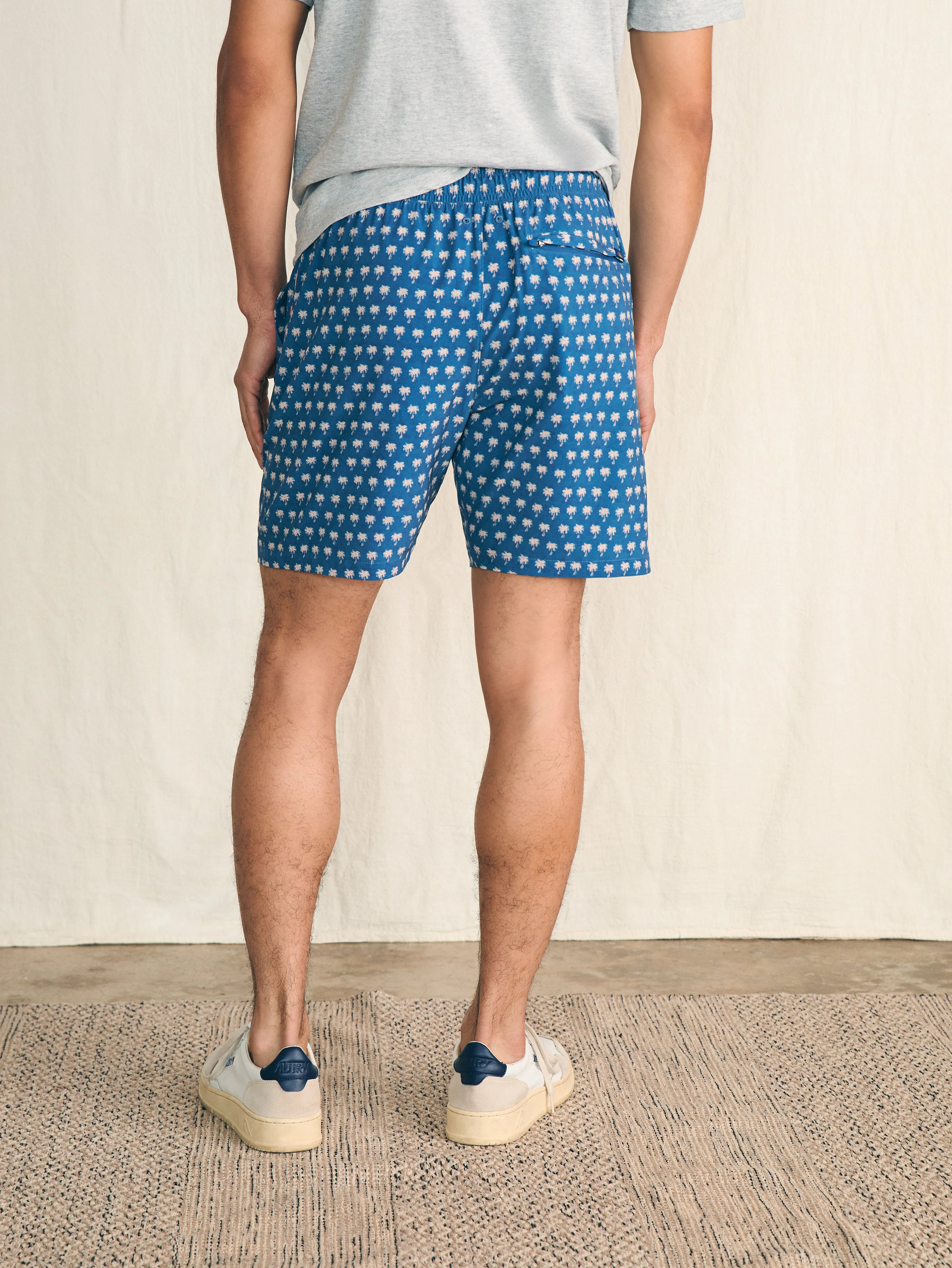 Shorelite Active Swim Short (7" Inseam) - Navy Block Palm sold by Faherty product image thumbnail 5