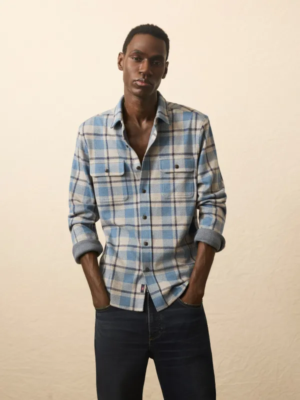 Legend™ Sweater Shirt - Overcast Ocean Plaid sold by Faherty