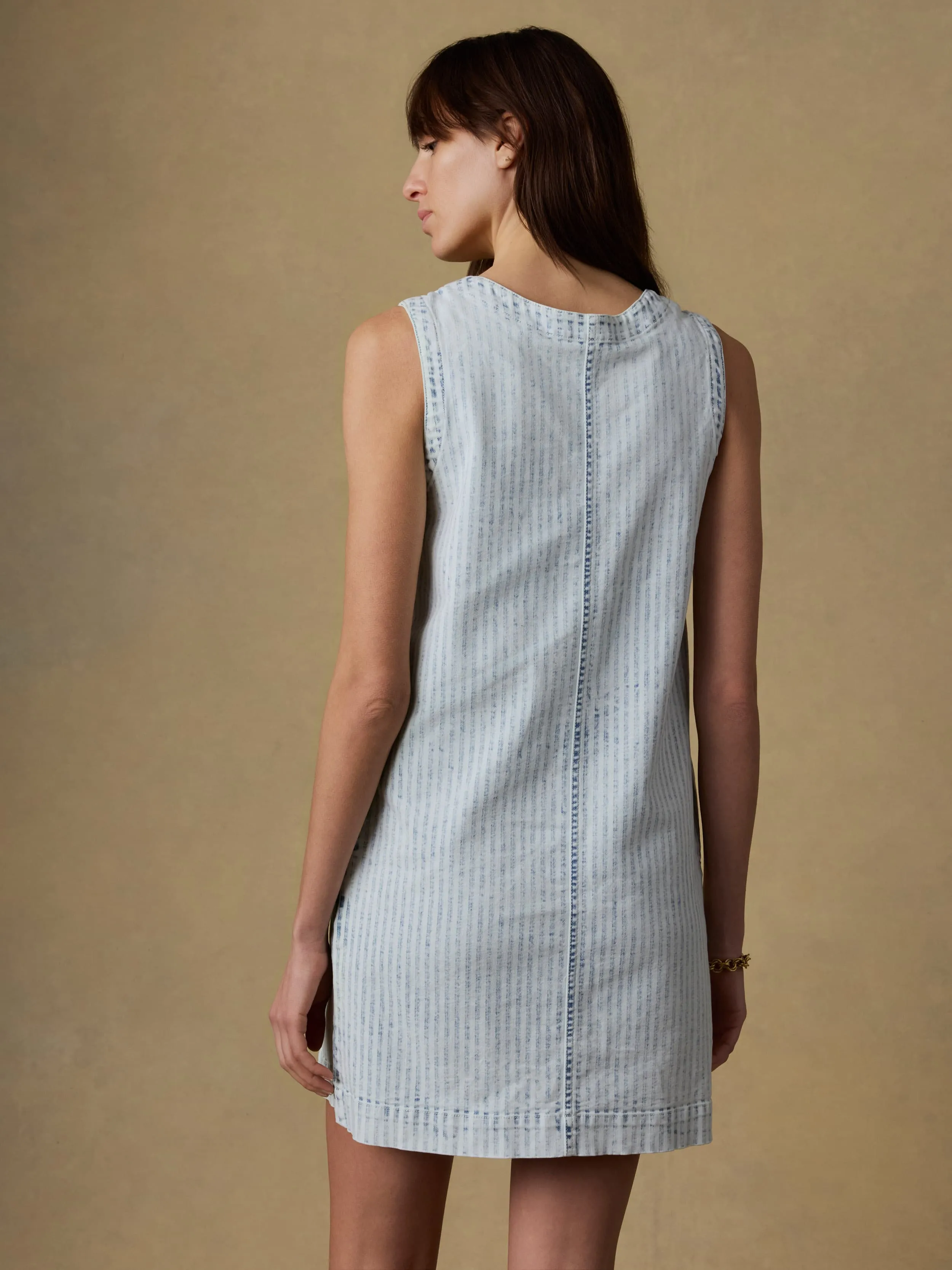 Topsail Denim Malibu Dress - Breakwater Stripe sold by Faherty product image thumbnail 4