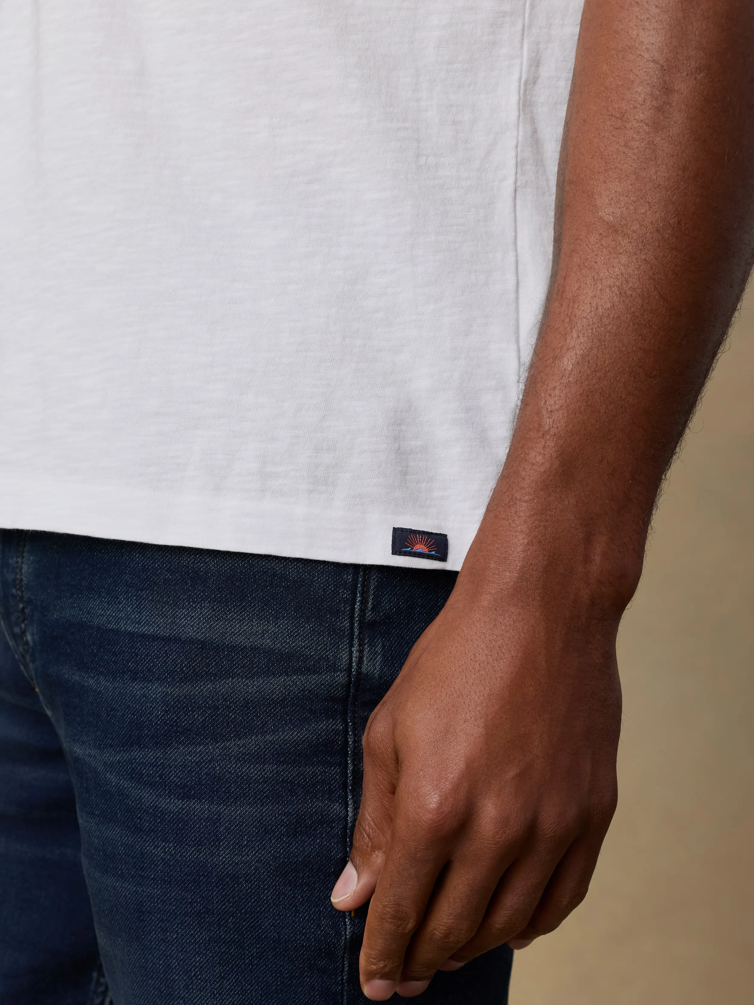 Surf Shop Sunwashed Pocket Tee - White sold by Faherty product image thumbnail 5