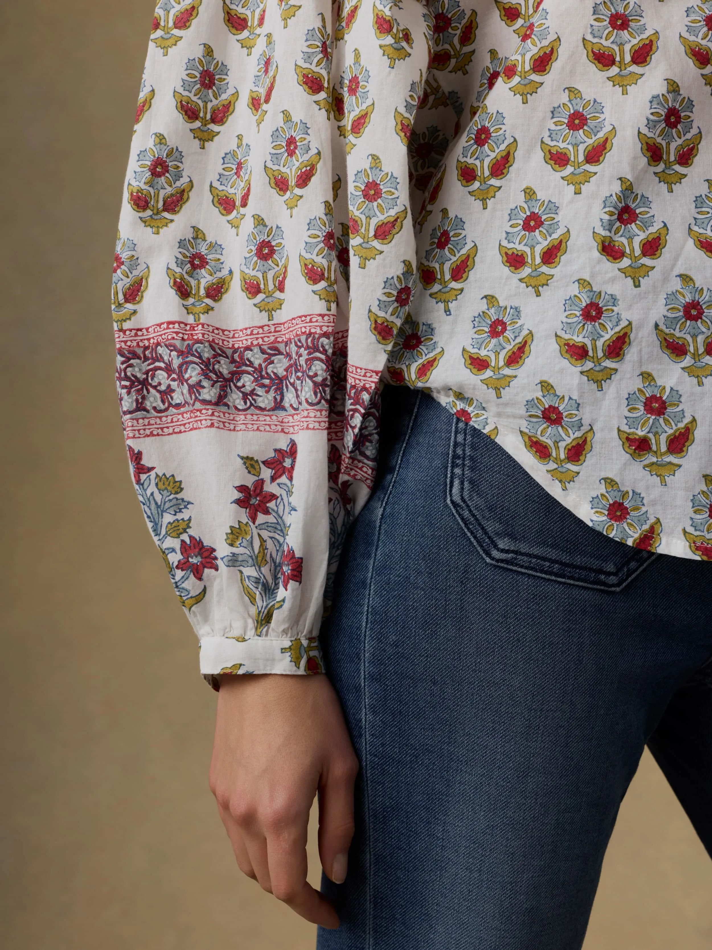 Suki Blouse - Antique Bouquet sold by Faherty product image thumbnail 5