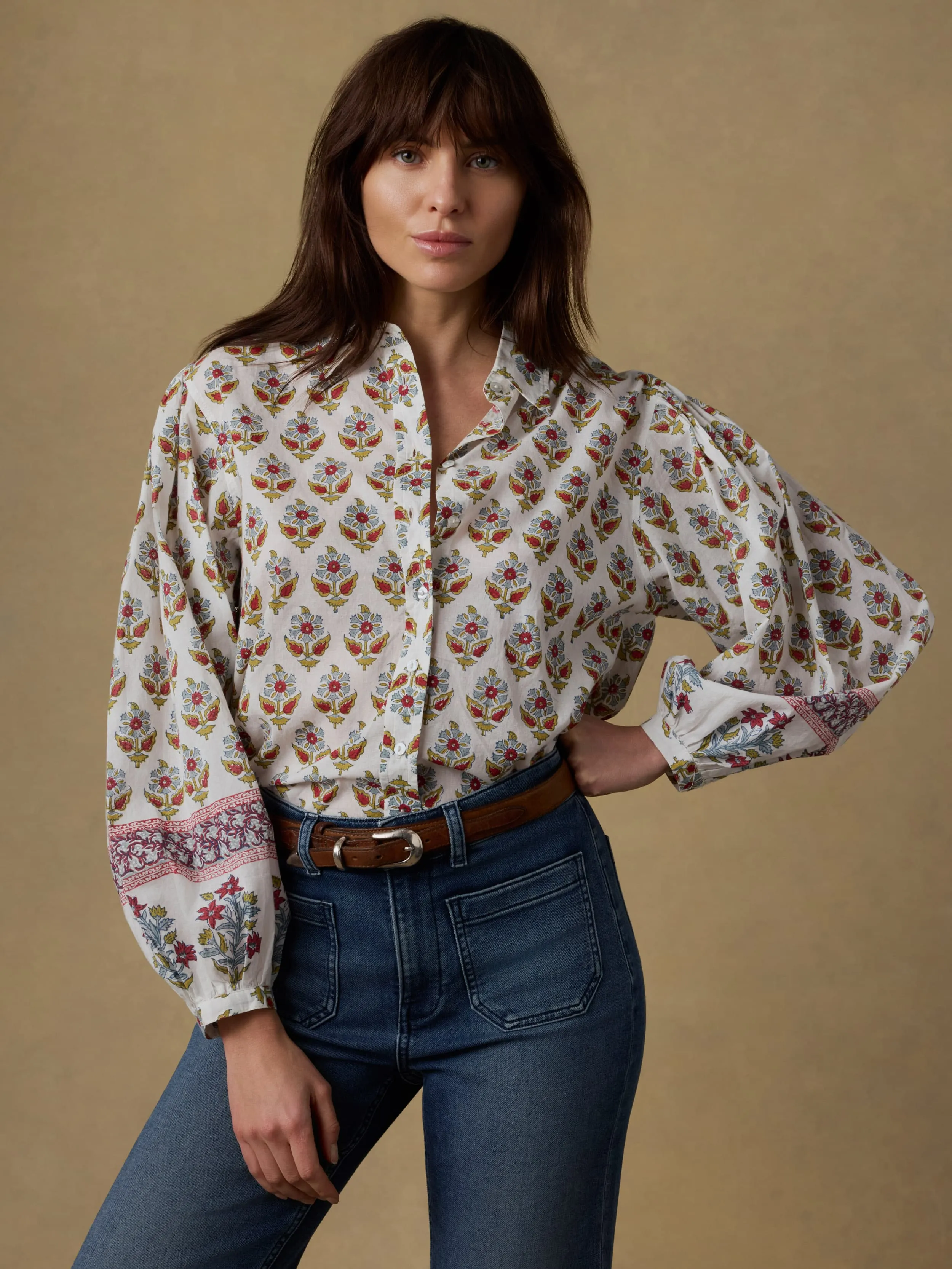 Suki Blouse - Antique Bouquet sold by Faherty product image thumbnail 2