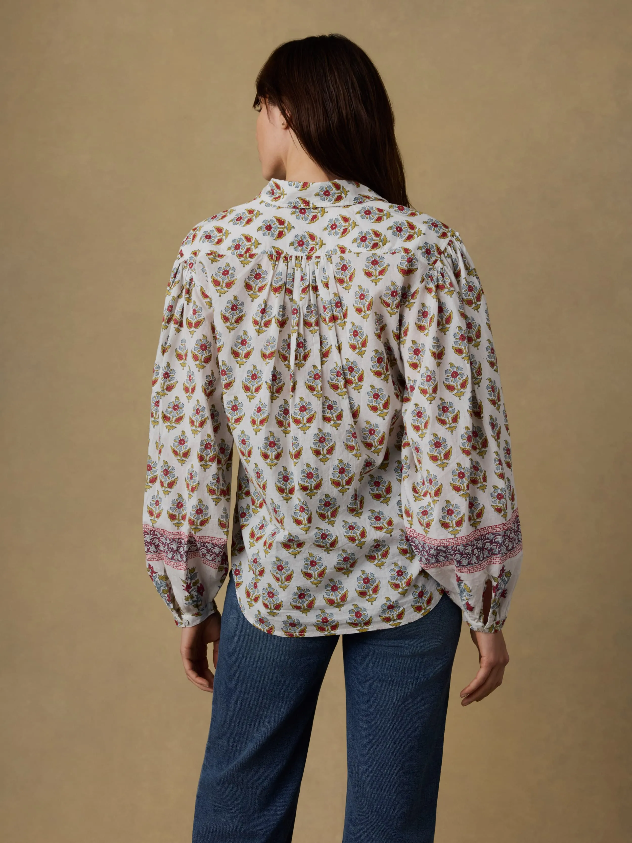 Suki Blouse - Antique Bouquet sold by Faherty product image thumbnail 4