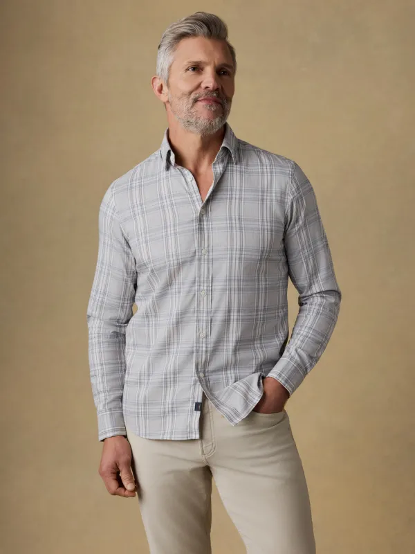 The Movement™ Shirt - Grey Cloud Plaid made by Faherty