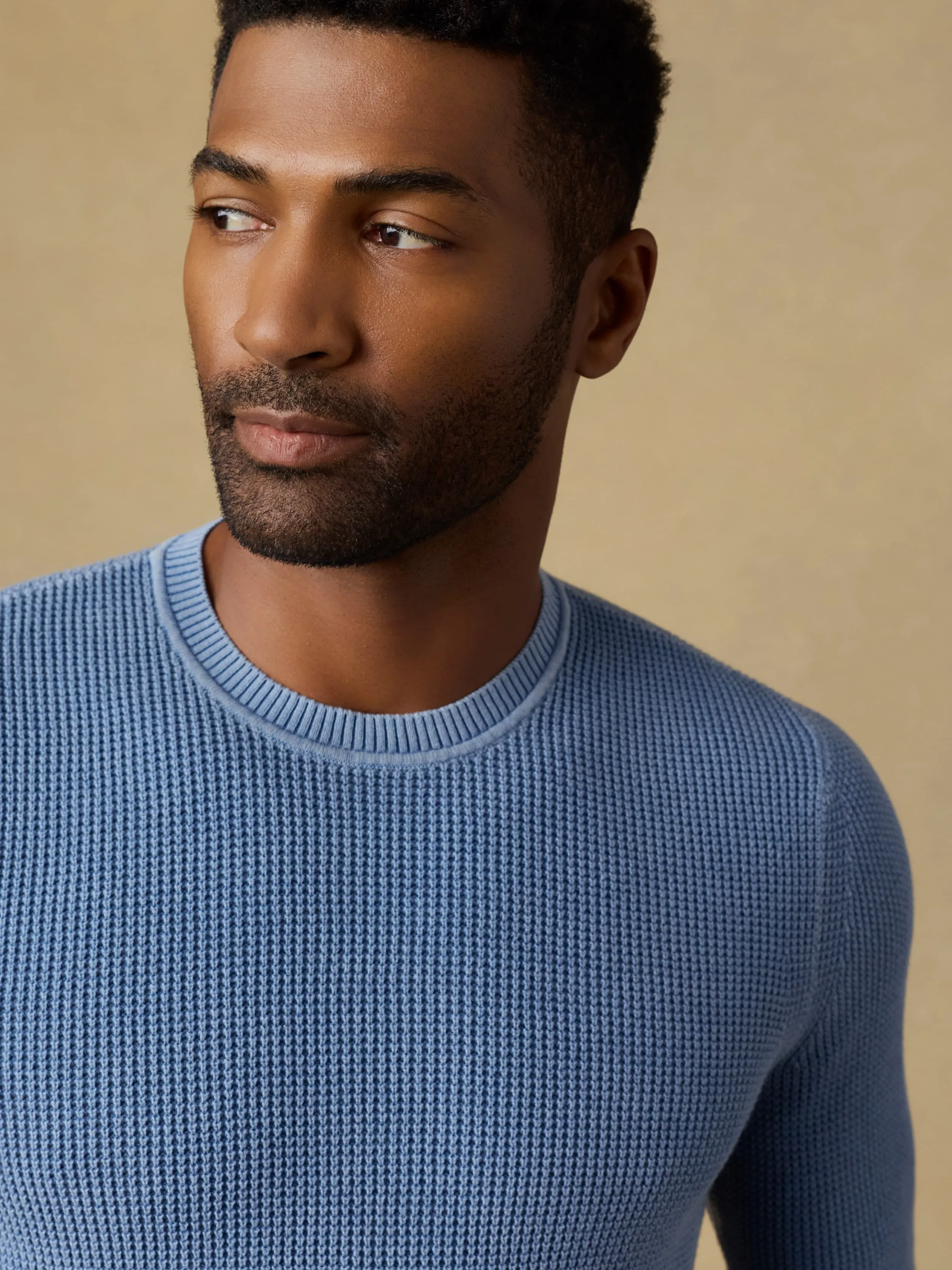 Sunwashed Crewneck Sweater - Blue Sea sold by Faherty product image thumbnail 5