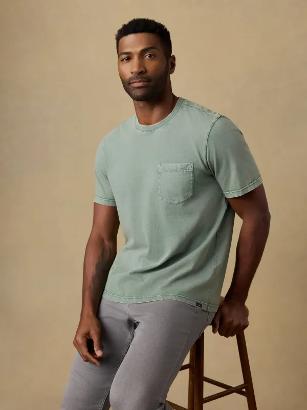 Short-Sleeve Recycled Cotton Tee - Coastal Sage sold by Faherty