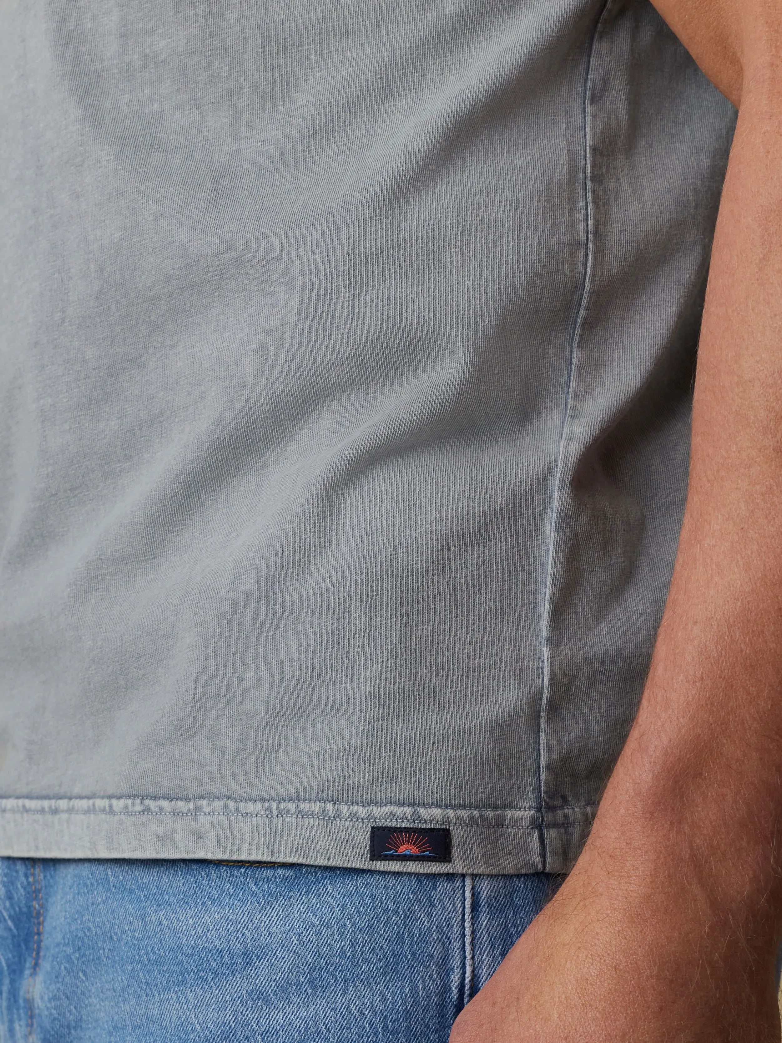 Short-Sleeve Recycled Cotton Tee - Lakeshore Grey sold by Faherty product image thumbnail 5