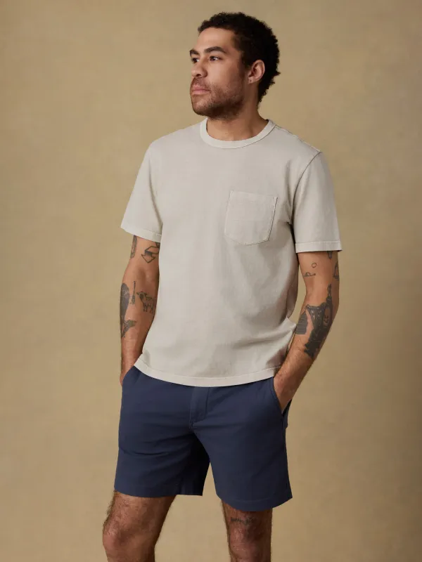 Short-Sleeve Recycled Cotton Tee - Sand Point sold by Faherty