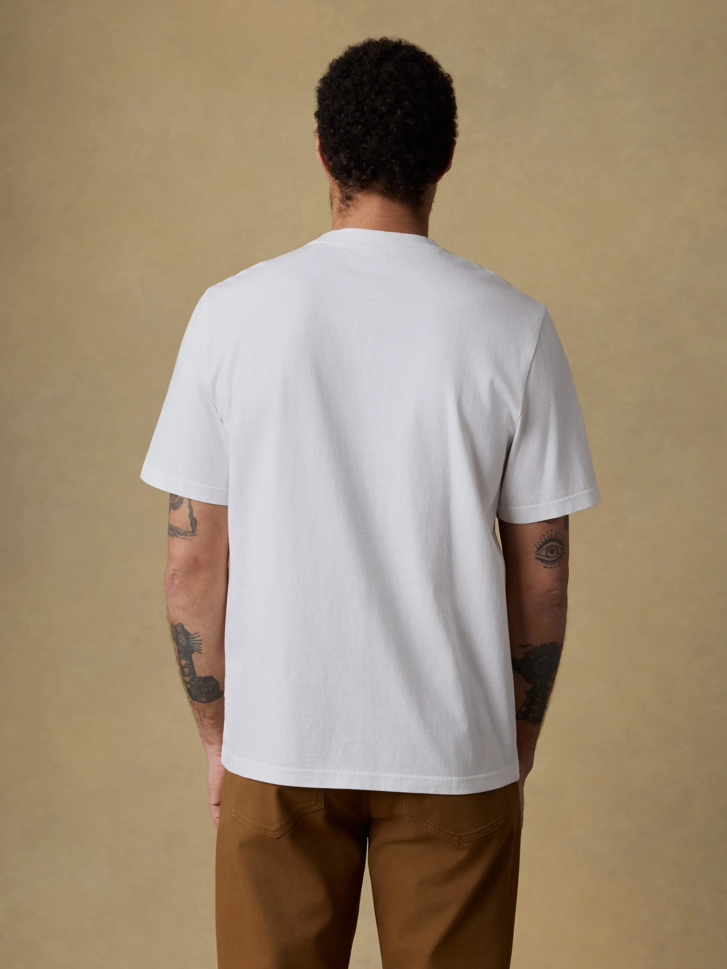 Short-Sleeve Recycled Cotton Tee - Pure White sold by Faherty product image thumbnail 3