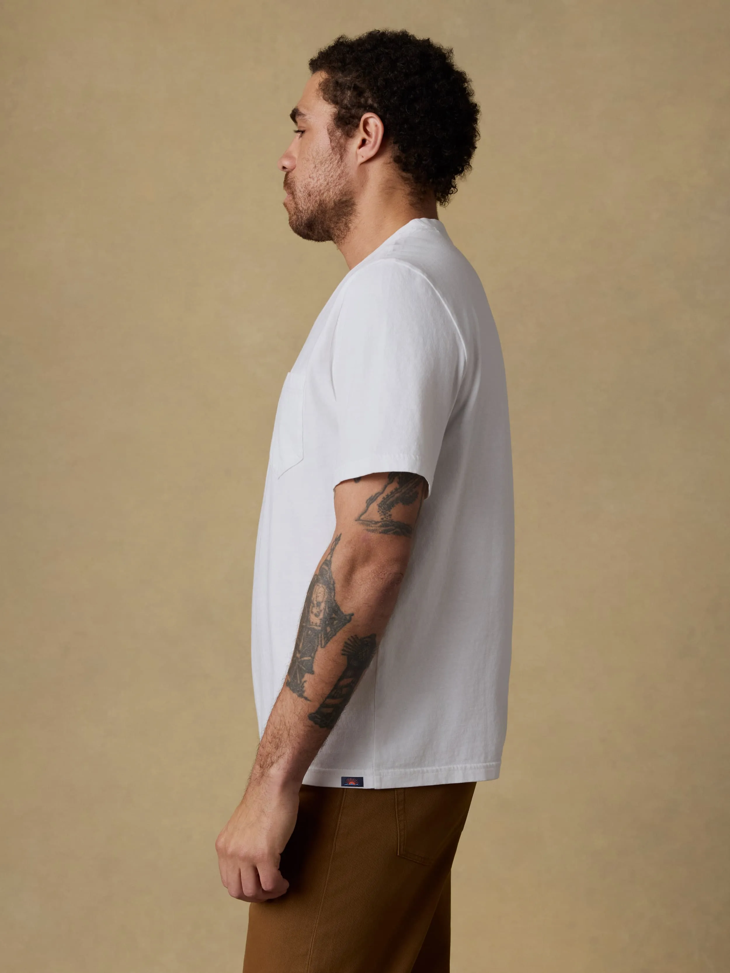 Short-Sleeve Recycled Cotton Tee - Pure White sold by Faherty product image thumbnail 5