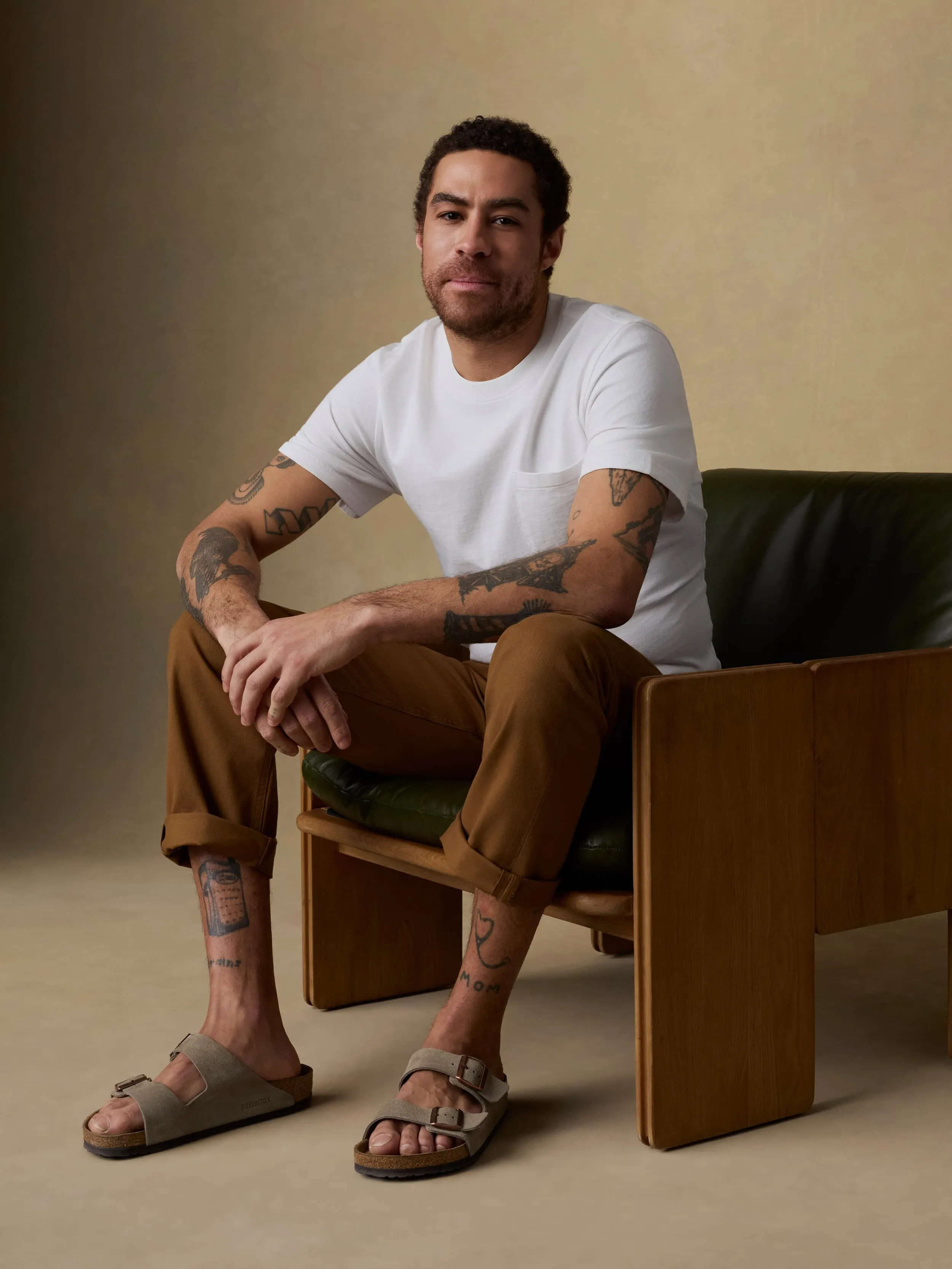 Short-Sleeve Recycled Cotton Tee - Pure White sold by Faherty product image thumbnail 2