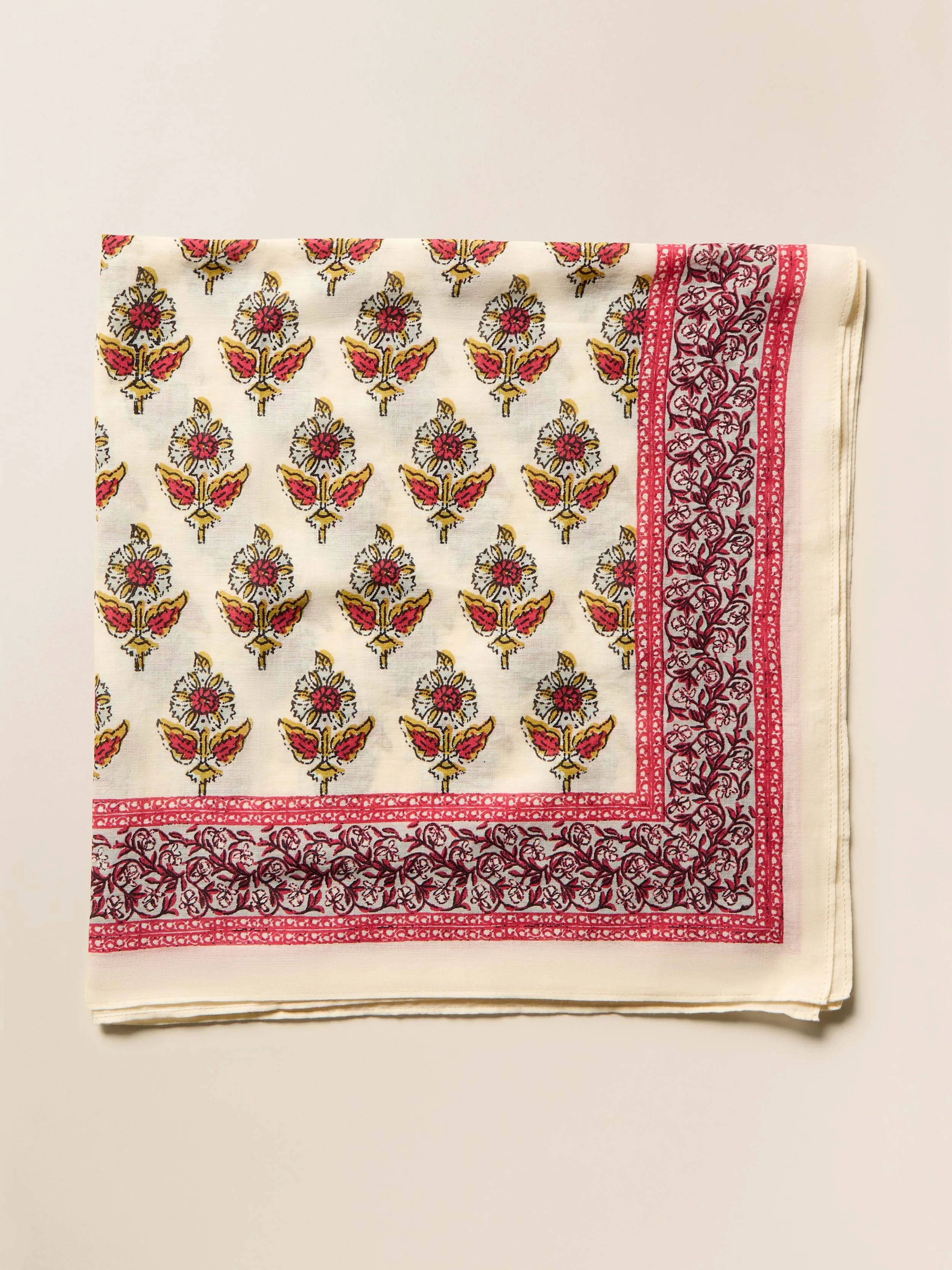 Antique Bouquet Bandana - Egret Multi sold by Faherty product image thumbnail 2