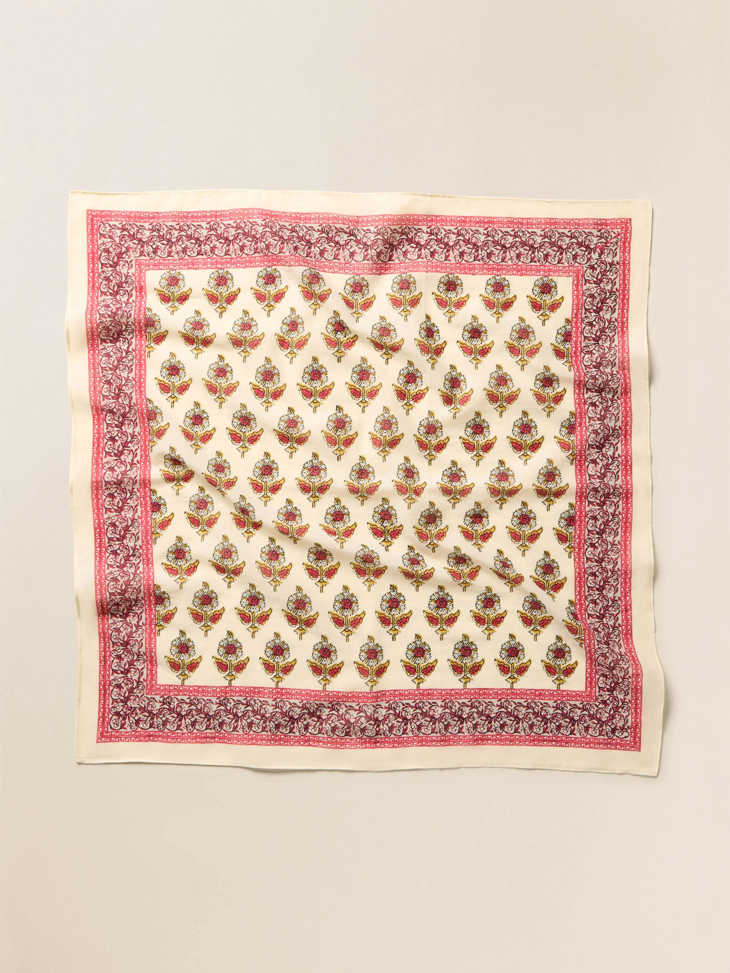 Antique Bouquet Bandana - Egret Multi sold by Faherty