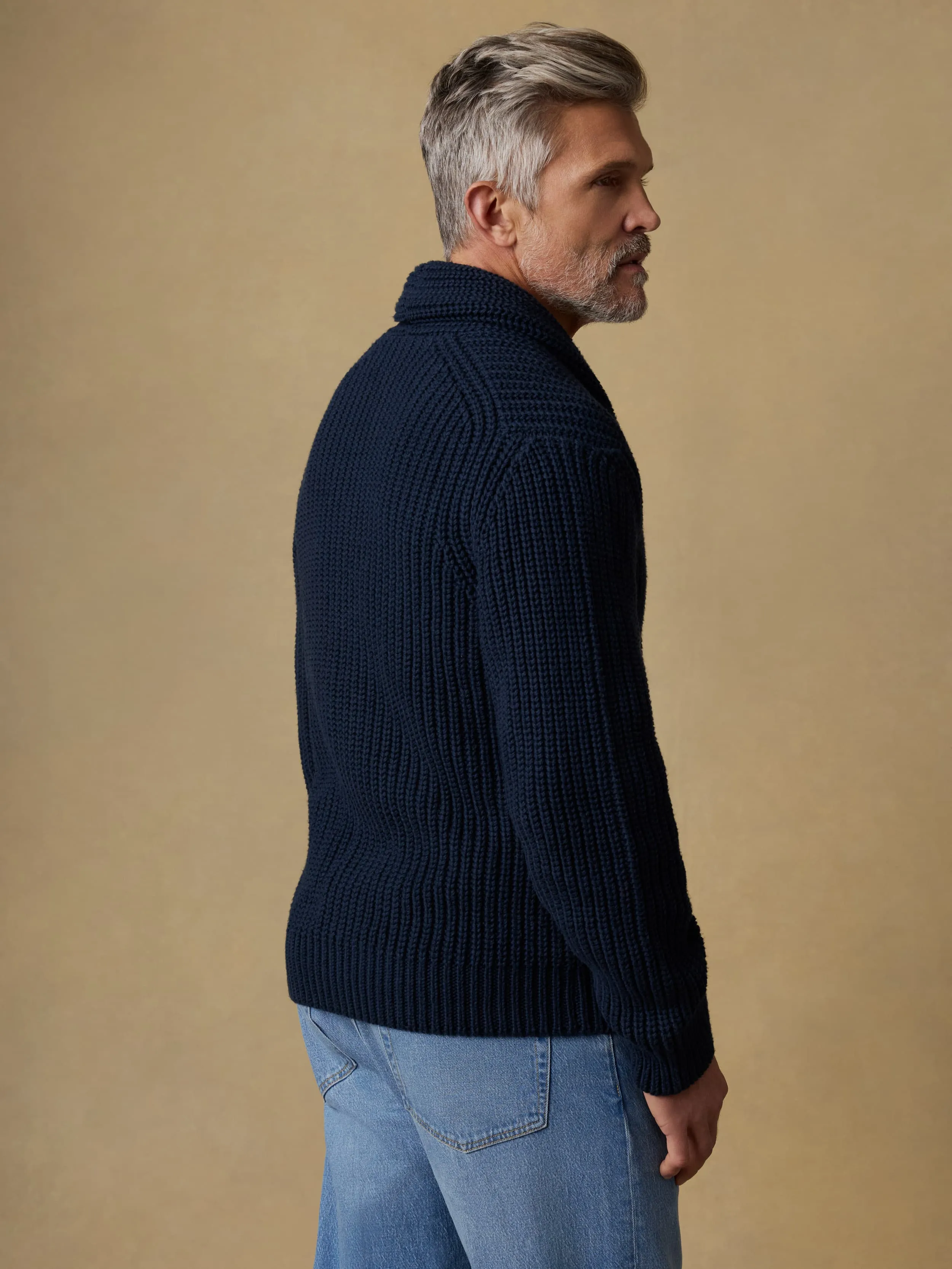 Cotton Cardigan - Playa Navy sold by Faherty product image thumbnail 3