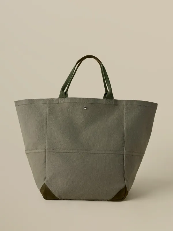 Sunwashed Canvas Utility Bag - Olive sold by Faherty