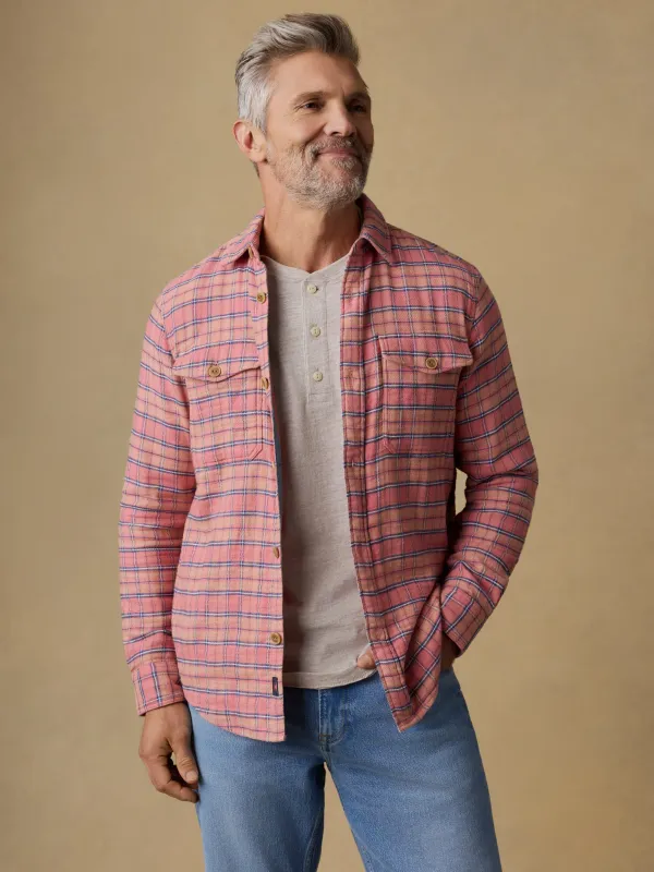 Belmar Workshirt - Desert Haze Plaid sold by Faherty