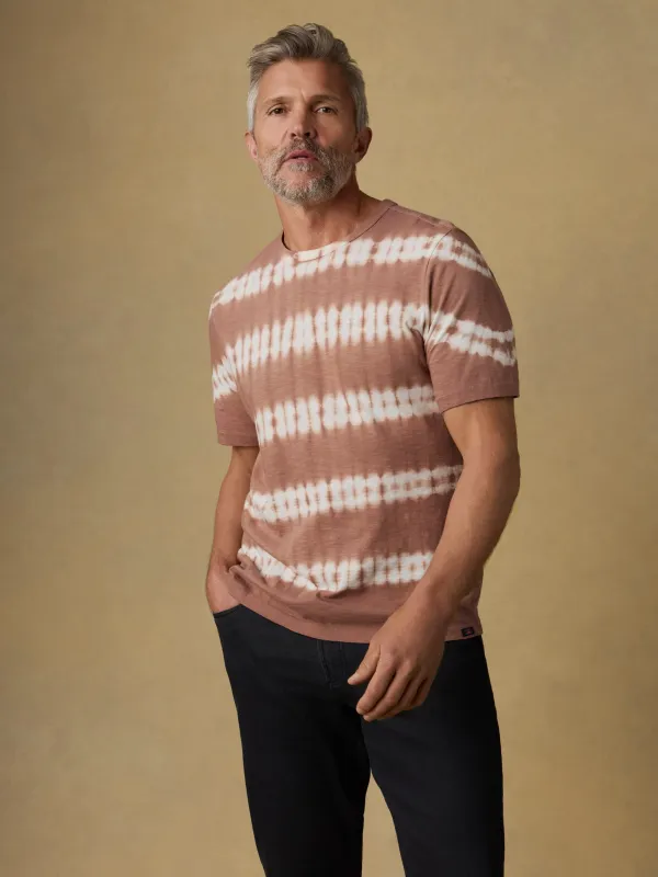 Sunwashed Regenerative Tee - Red Ravine Tie Dye sold by Faherty