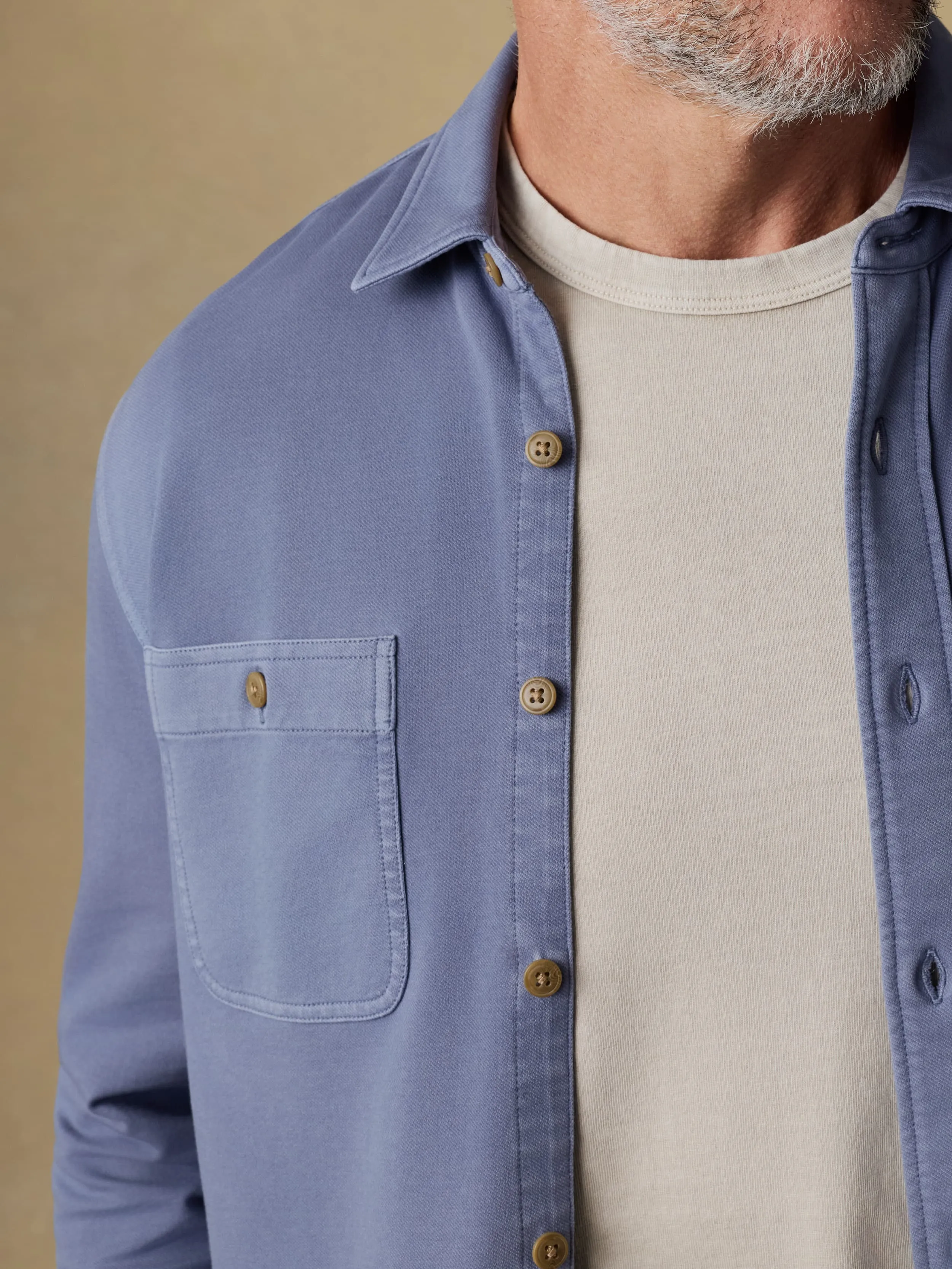 Field Knit Shirt - Flint Sky sold by Faherty product image thumbnail 5